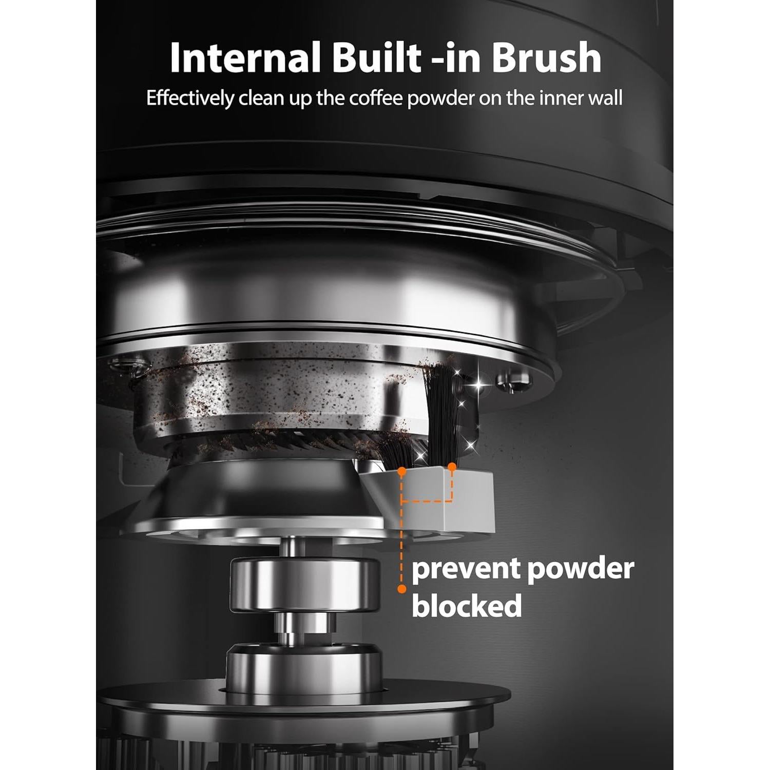 Molino de Granos de Café Aromaster 48 Configuraciones Acero Inoxidable