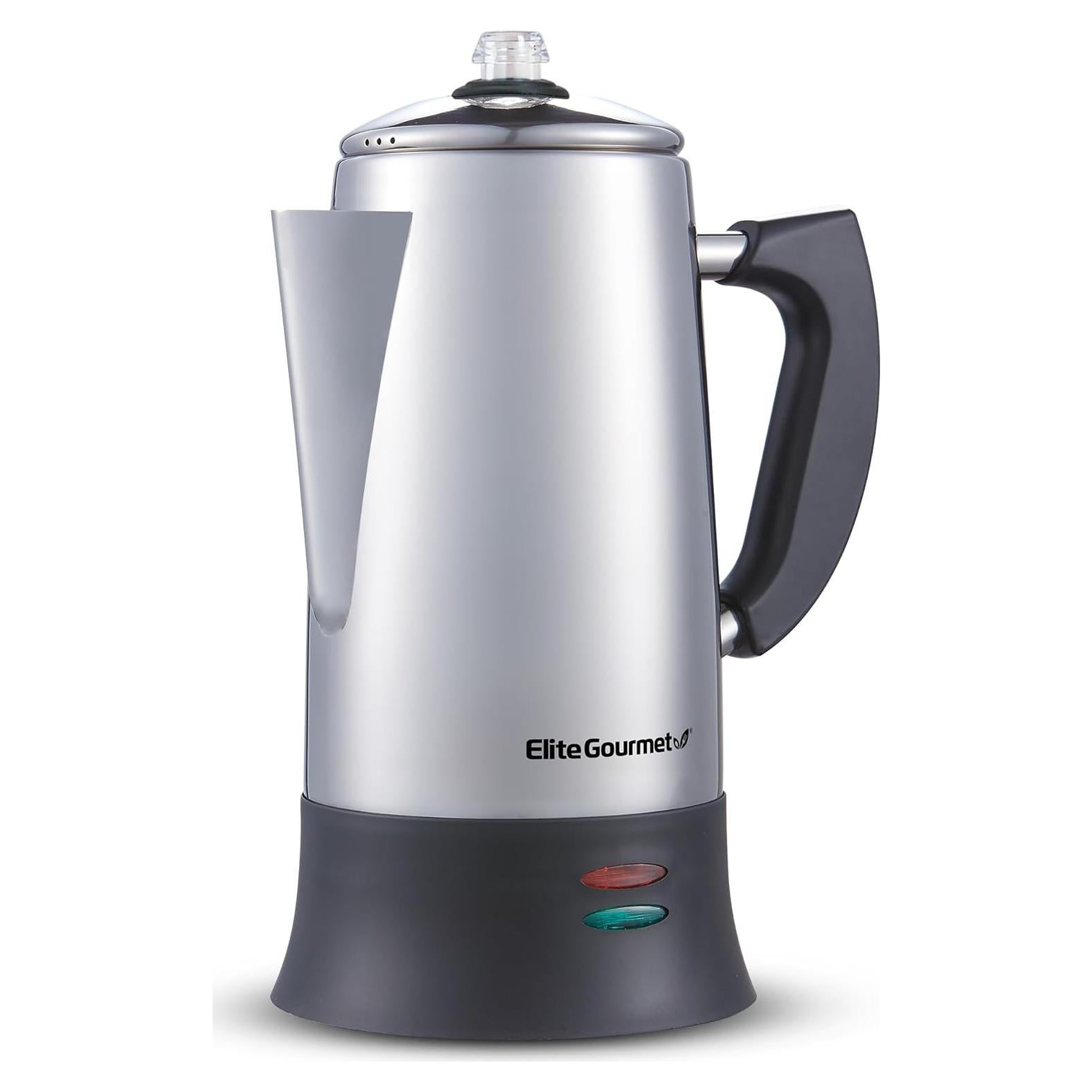 Cafetera Eléctrica Percolador Elite Gourmet EC924 12 Tazas Acero Inoxidable