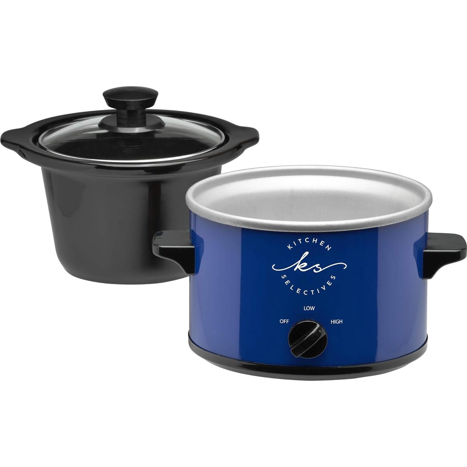 Olla de Cocción Lenta Kitchen Selectives 1.5L Azul Cobalto