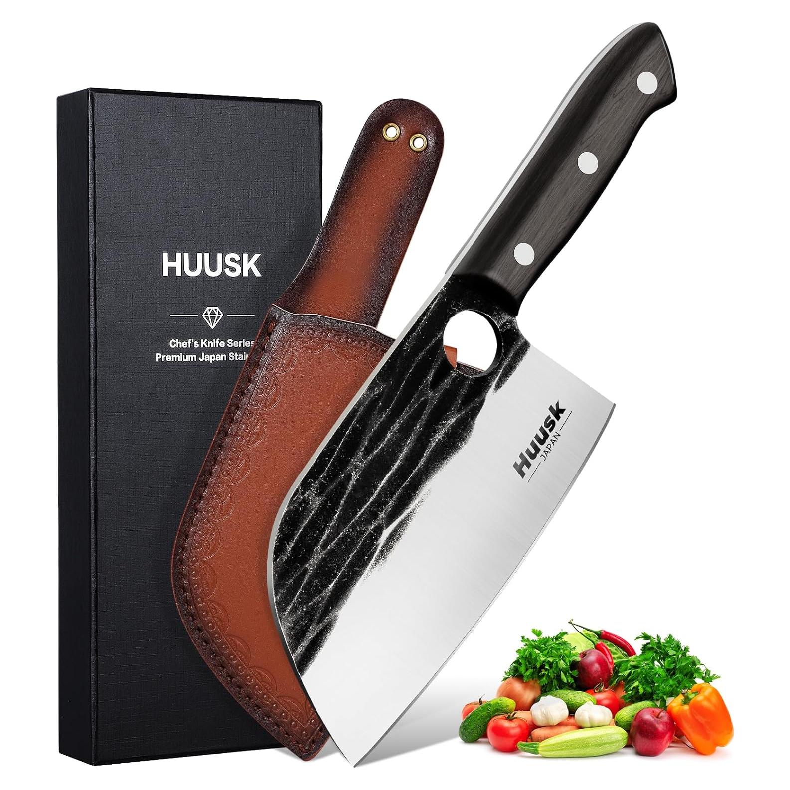 Cuchillo de Chef Huusk Forjado Acero Alto Carbono 30.48 cm