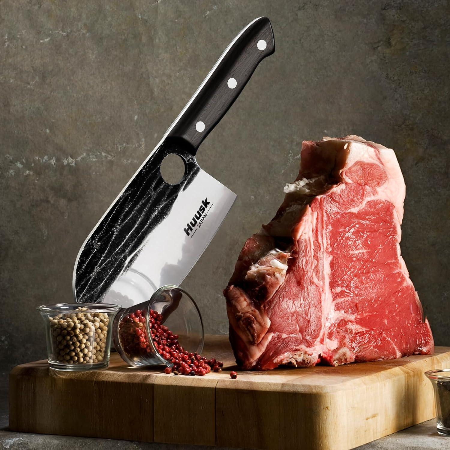 Cuchillo de Chef Huusk Forjado Acero Alto Carbono 30.48 cm