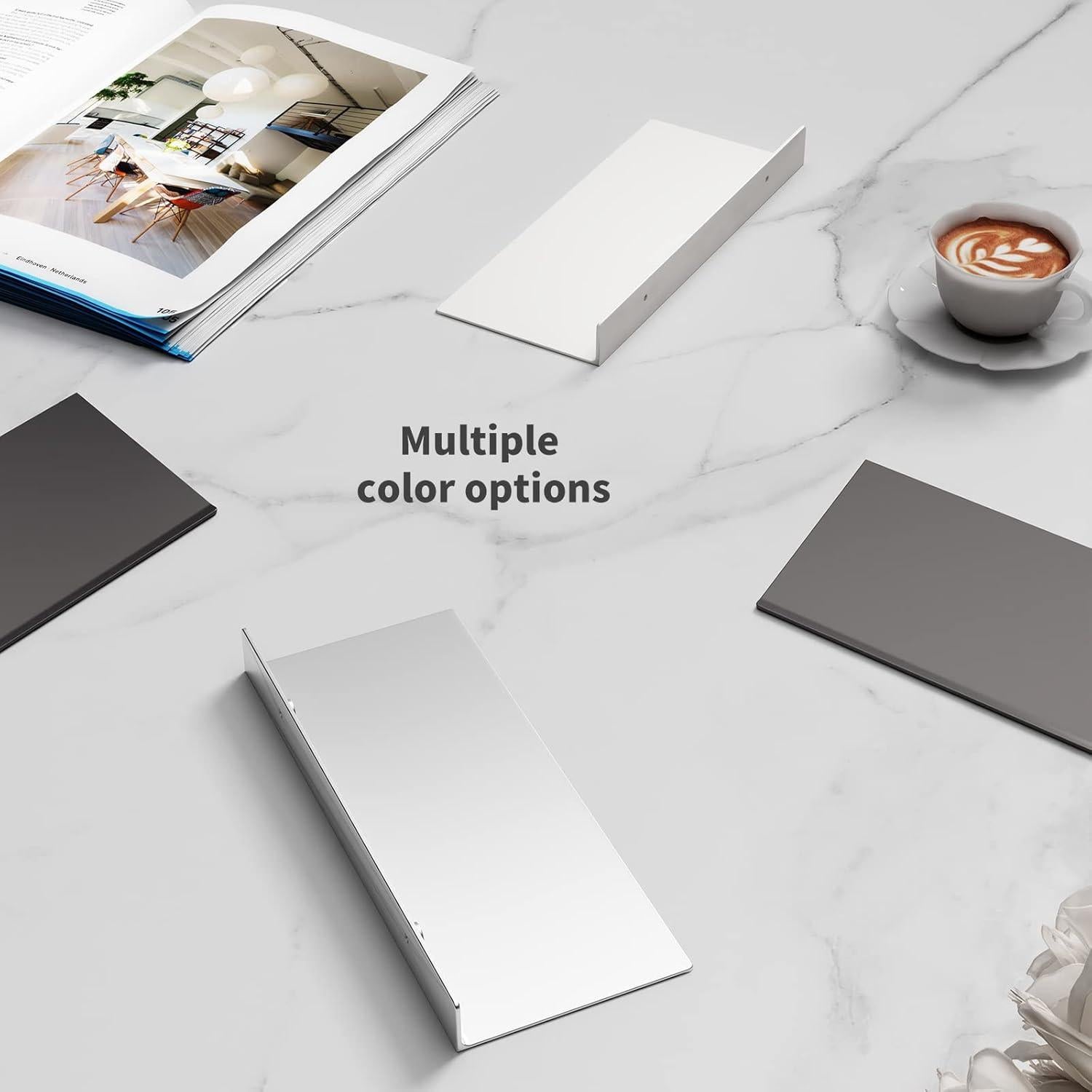 Estante Flotante de Metal Danpoo 30.48 cm Plata para Pared