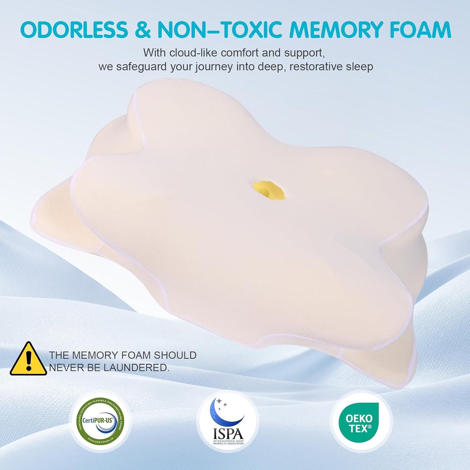 Almohada Ergonómica Ajustable DYJUY JK258 Espuma Viscoelástica