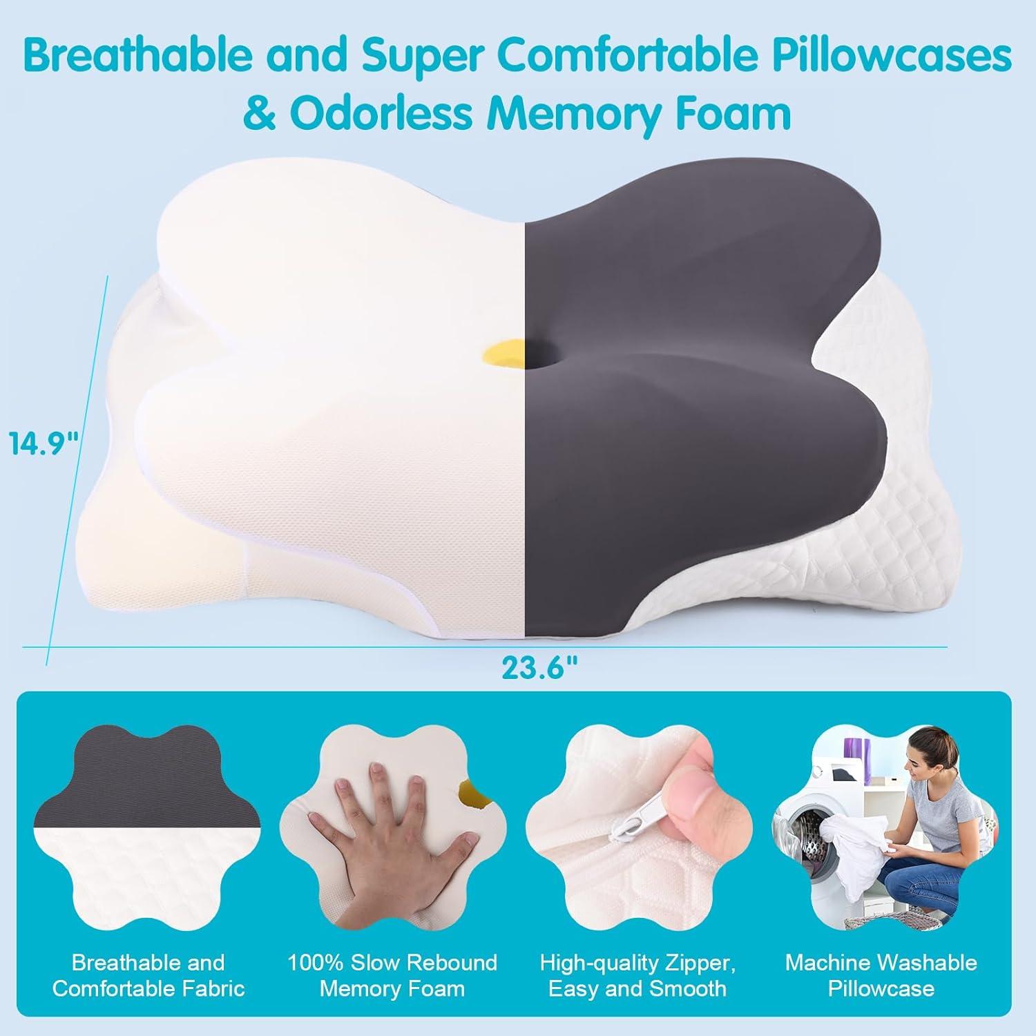 Almohada Ergonómica Ajustable DYJUY JK258 Espuma Viscoelástica