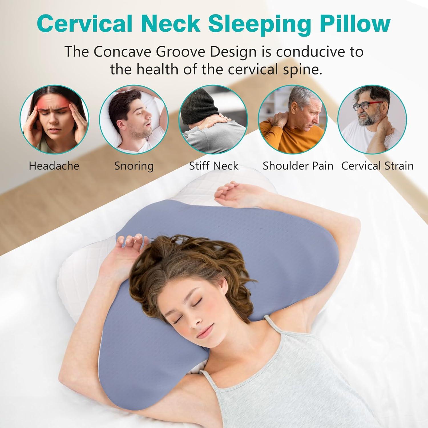 Almohada Cervical Cozyhealth Ergonómica Espuma con Memoria 62x41cm