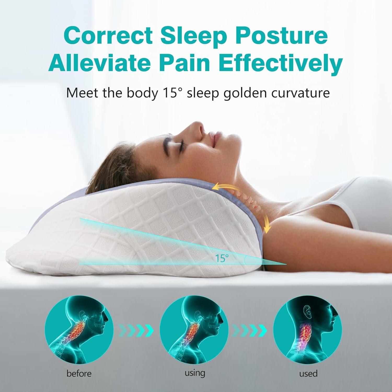 Almohada Cervical Cozyhealth Ergonómica Espuma con Memoria 62x41cm