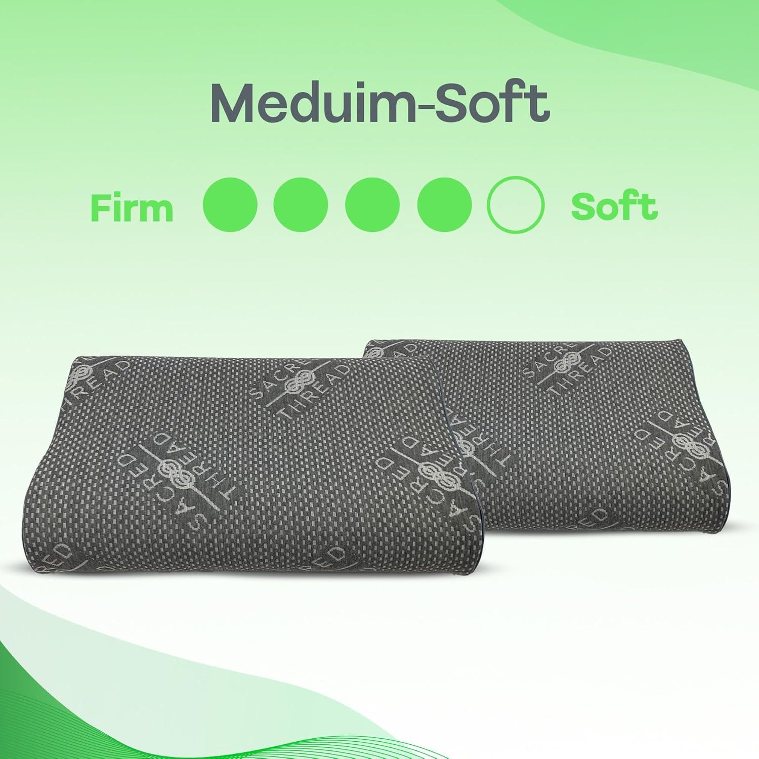 Almohada Cervical Ergonomica Sacred Thread 60x38 cm Espuma Viscoelástica