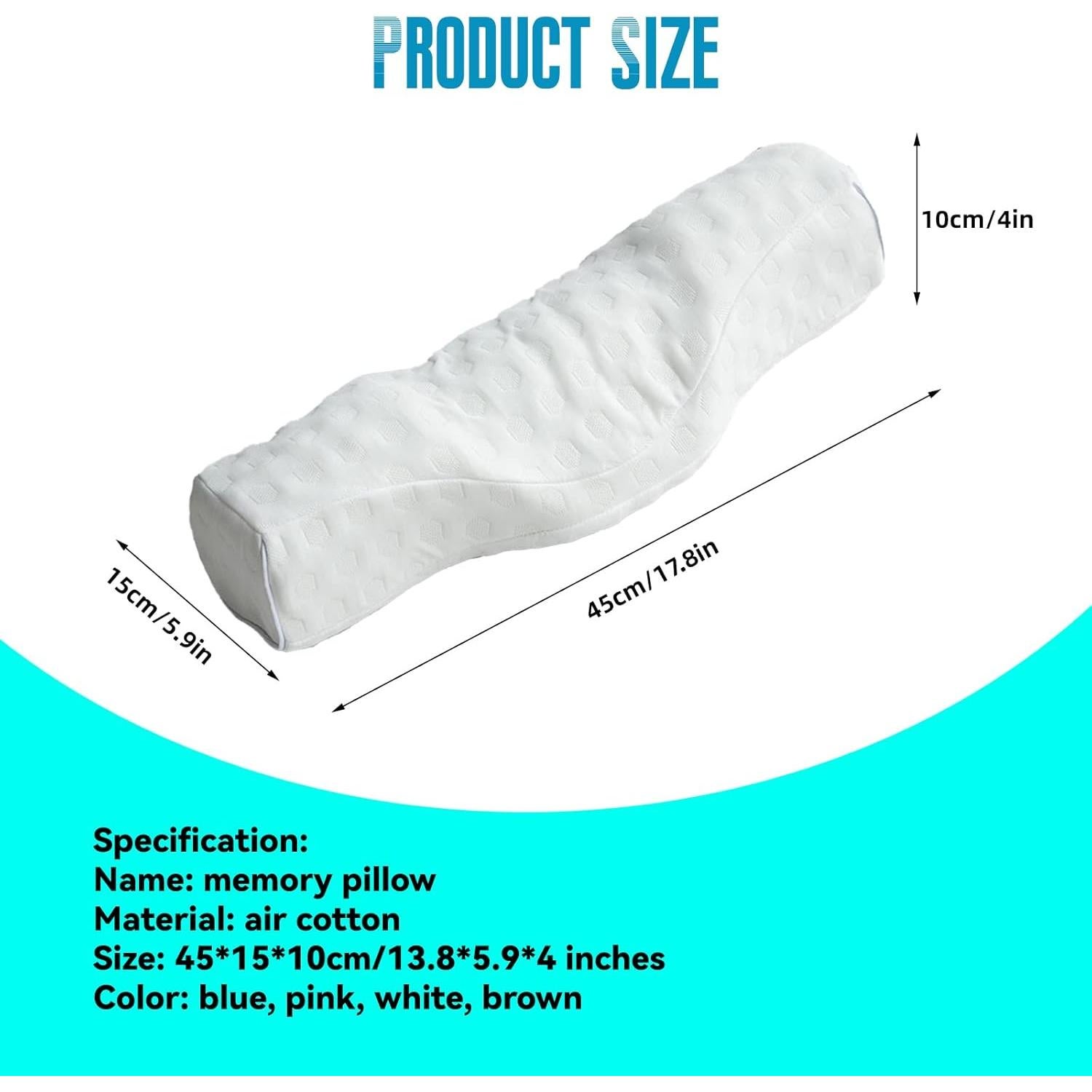 Almohada Cervical S-SNAIL-OO Espuma con Memoria 45x15cm