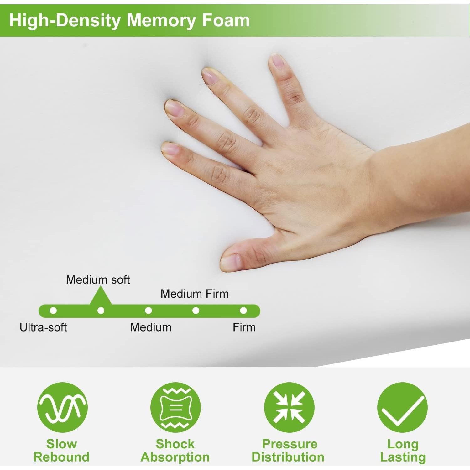 Almohada de Cama iMounTEK Espuma Viscoelástica 50x30 cm