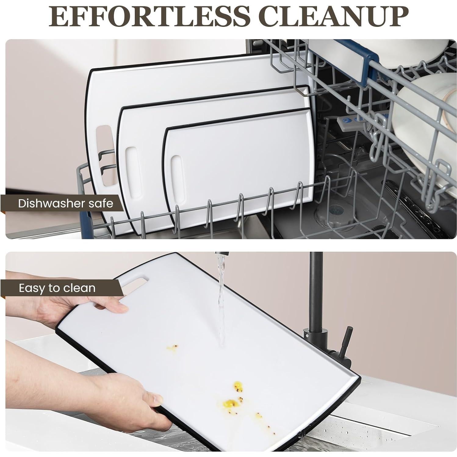 Juego de 3 Tablas de Cortar Antideslizantes Kikcoin 40.6 cm