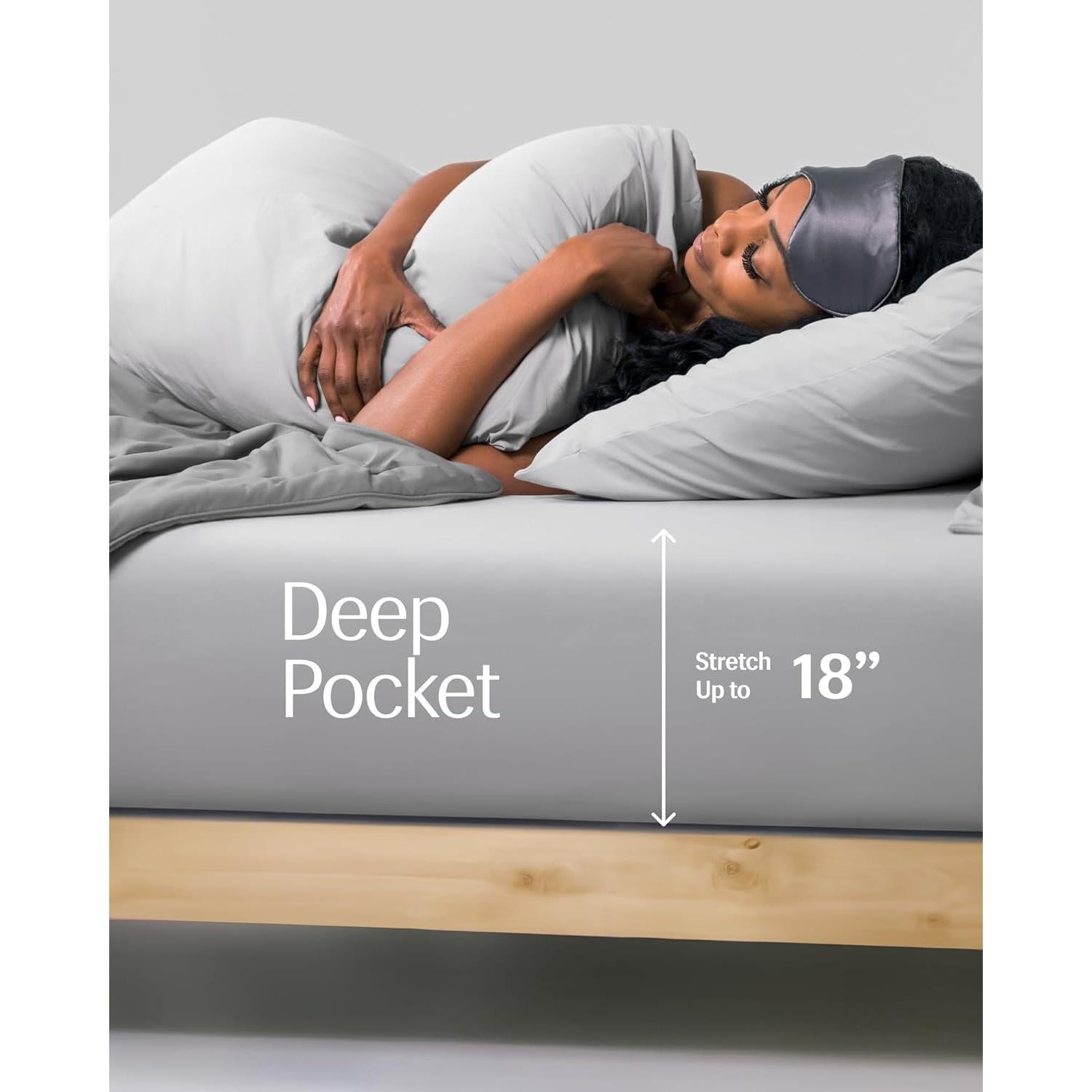 Sábana Ajustable REST Evercool Doble Gris Claro 38cm Profundo