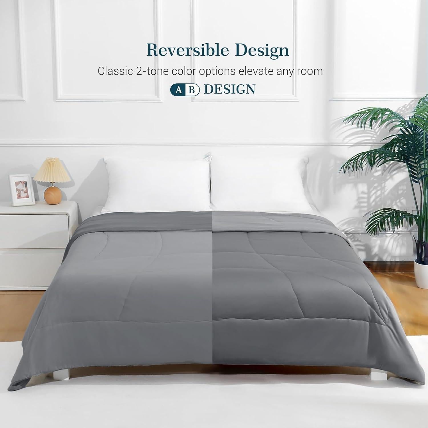 Edredón Enfriador Elegear Queen Gris Oscuro Arc-Chill 3.0