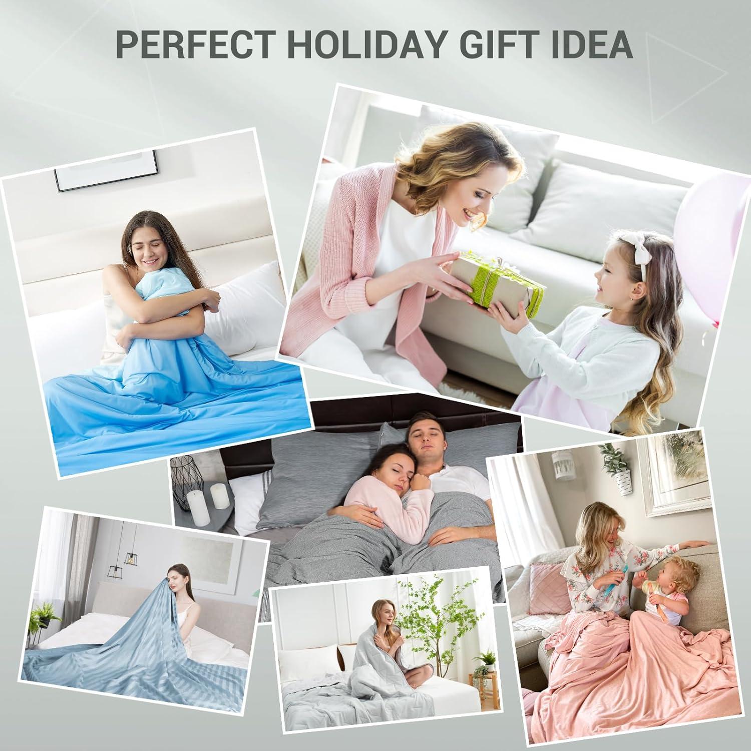 Edredón Enfriador Elegear Queen Gris Oscuro Arc-Chill 3.0