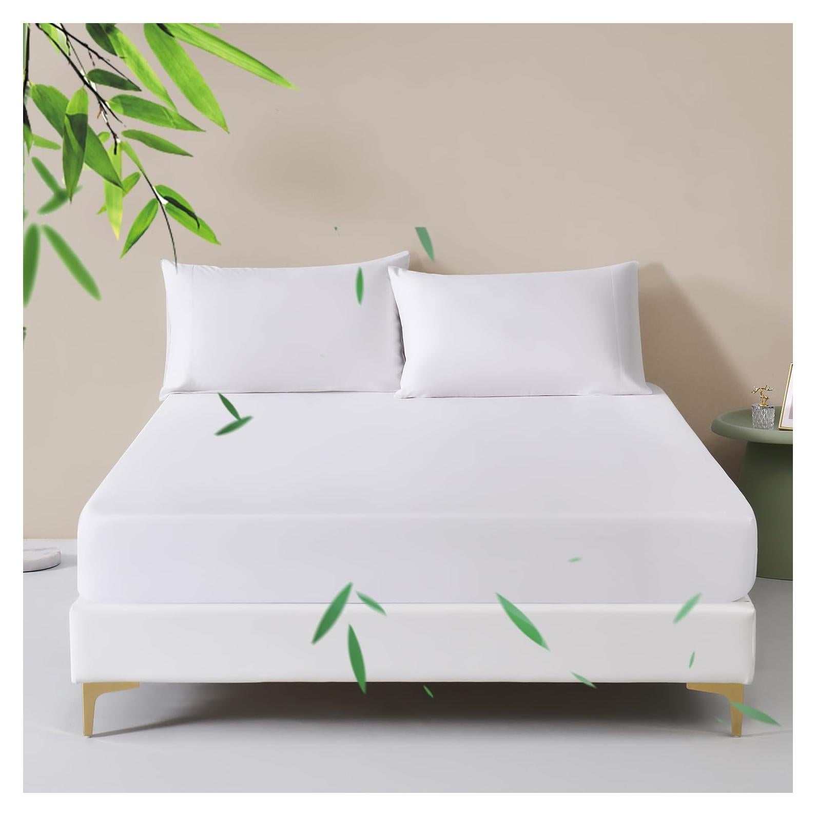 Sábana Ajustable Reina 100% Viscosa de Bambú Simple&Opulence