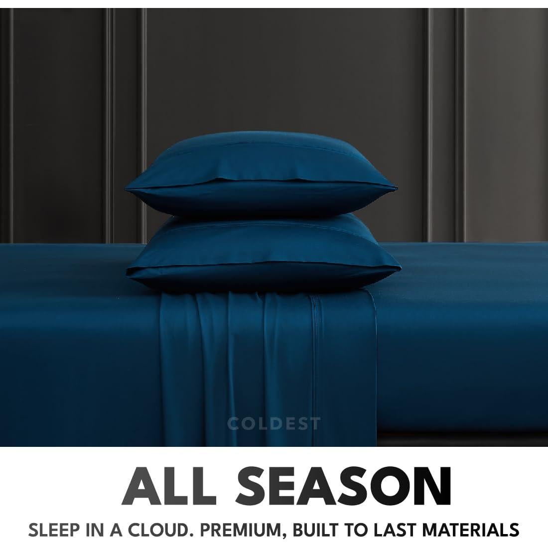 Sábanas 100% Viscosa de Bambú Coldest Queen 5 Piezas Ultra Suaves