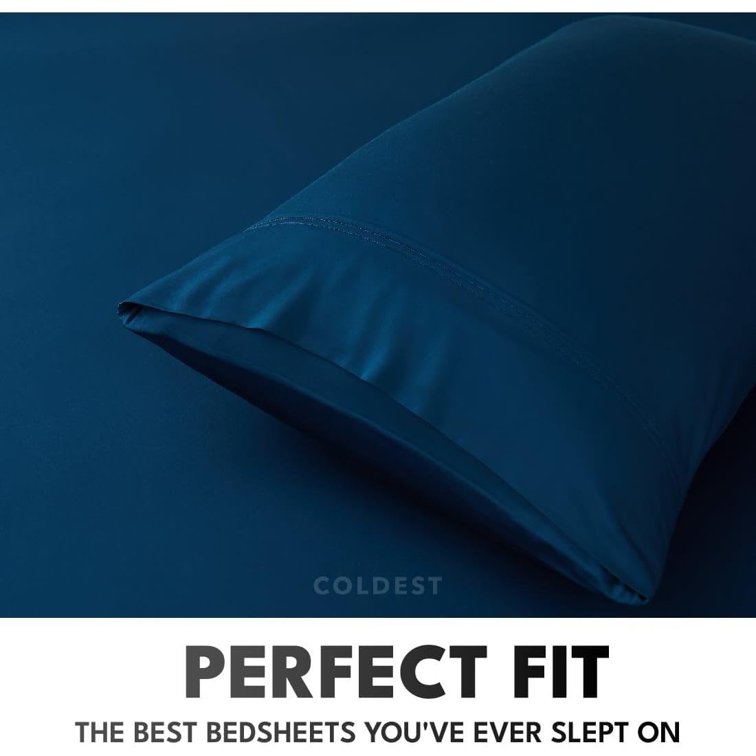 Sábanas 100% Viscosa de Bambú Coldest Queen 5 Piezas Ultra Suaves