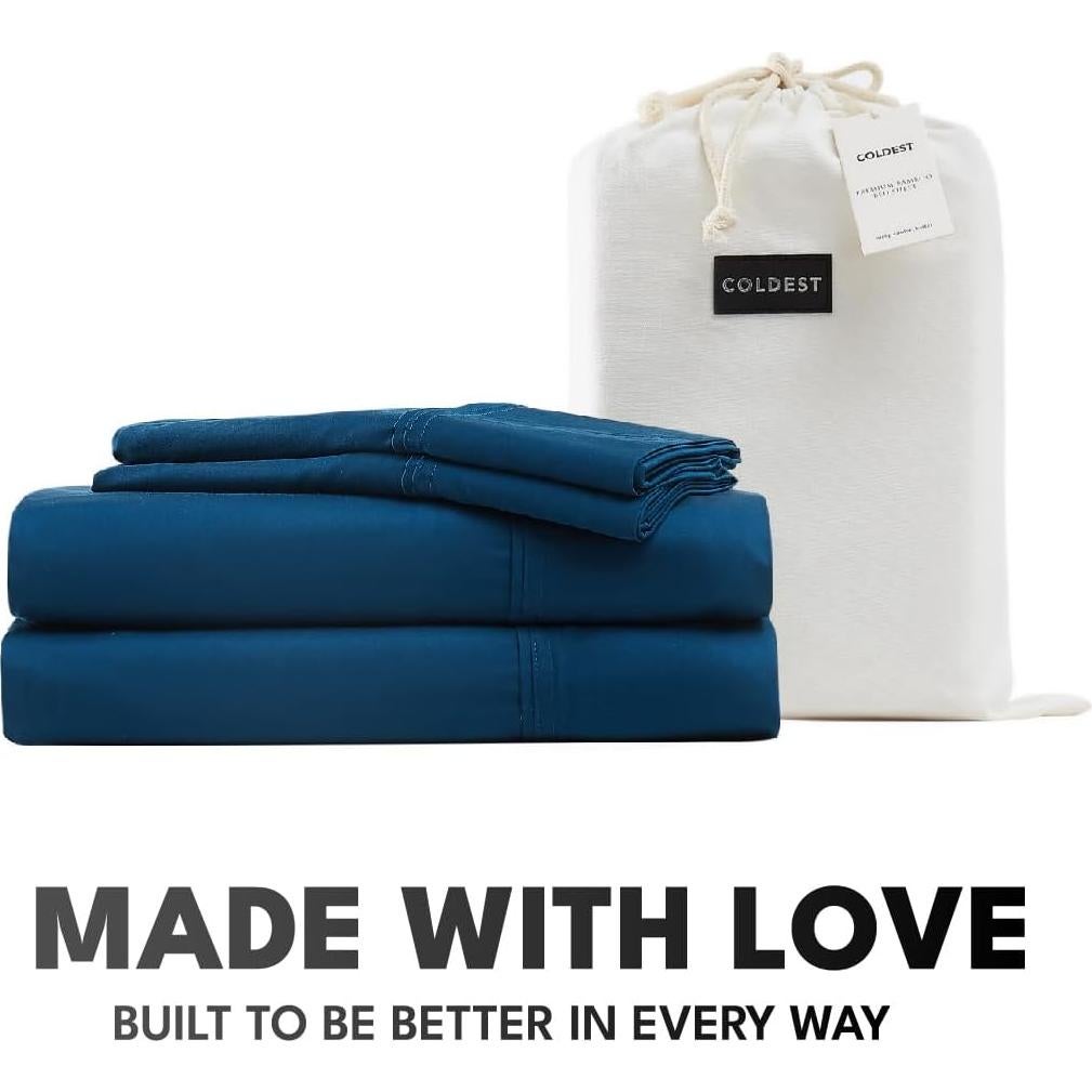 Sábanas 100% Viscosa de Bambú Coldest Queen 5 Piezas Ultra Suaves