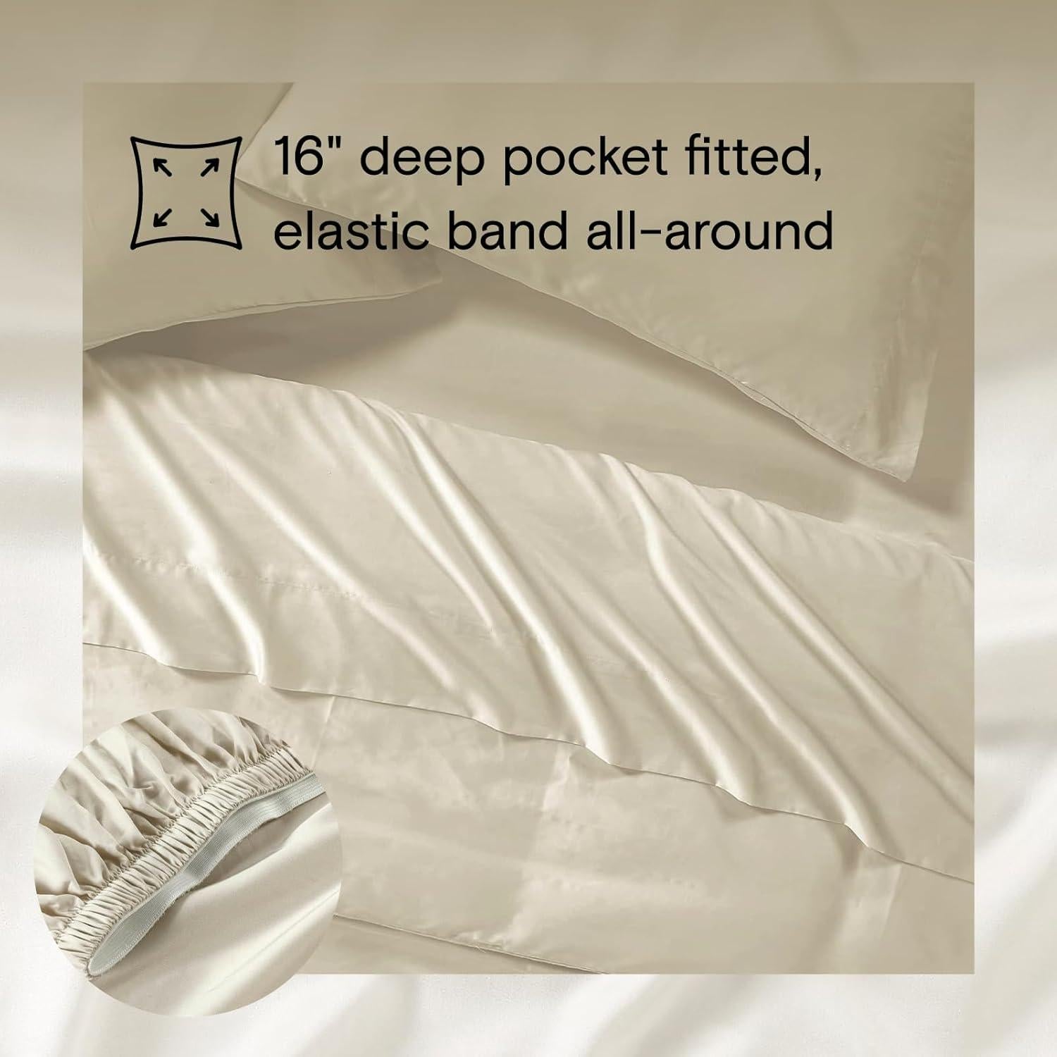 Juego de Sábanas SIJO AiryWeight Eucalipto Reina 3 Piezas Niebla