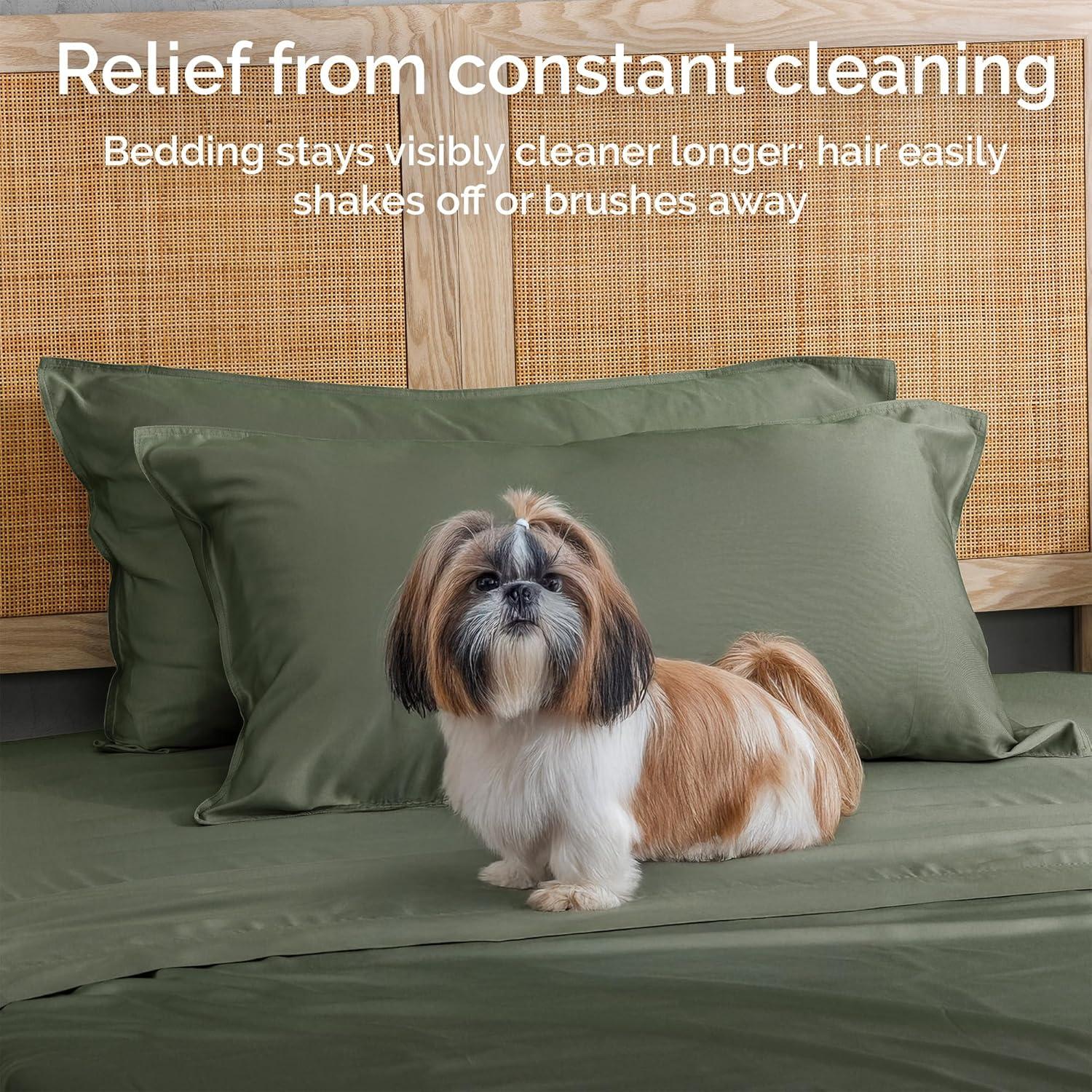 Juego de Fundas de Almohada Queen Bamtek 100% Viscosa de Bambú