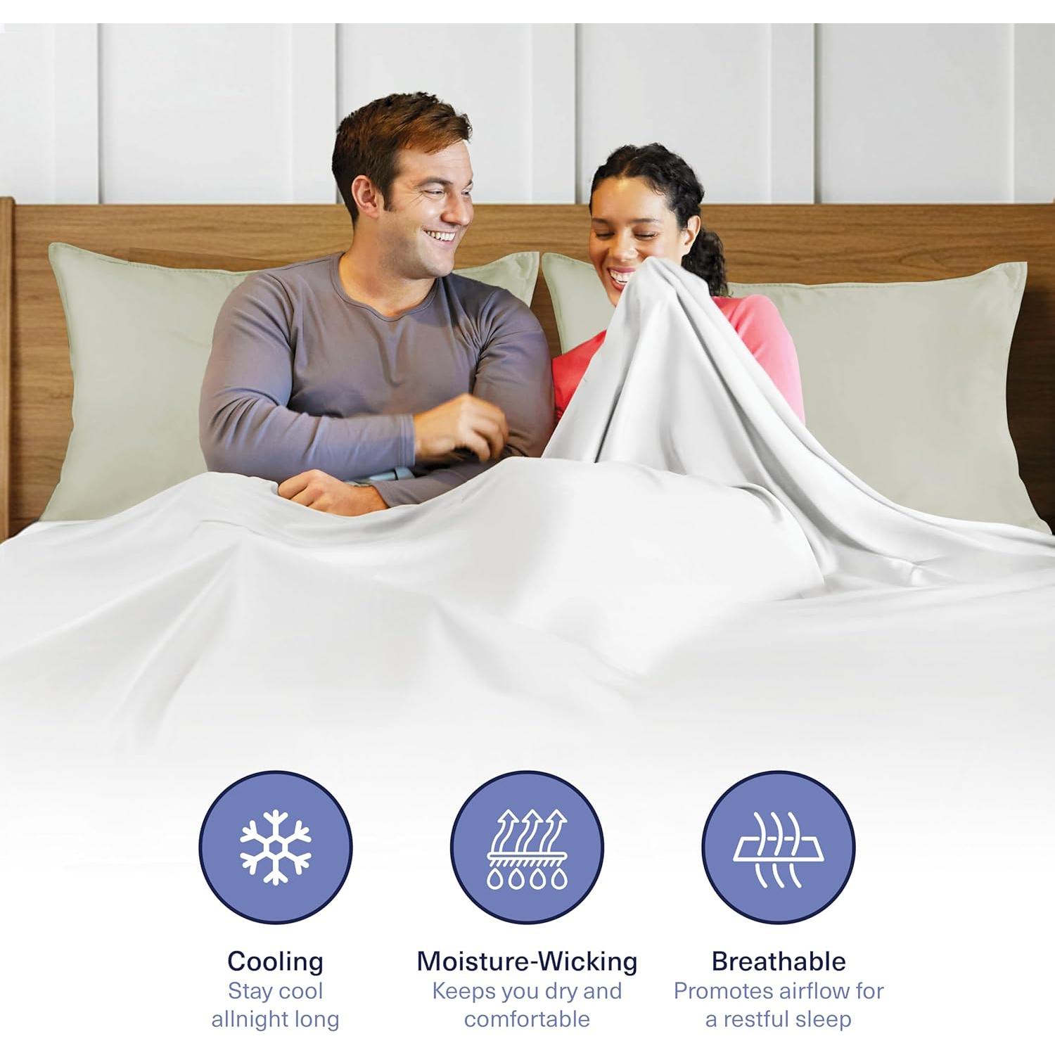 Juego de 2 Fundas de Almohada Kickoff Reina Viscosa Bambú 100% Orgánico