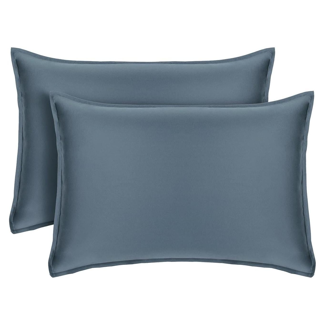 Juego de Fundas de Almohada Tafts Queen 100% Viscosa Bambú Azul