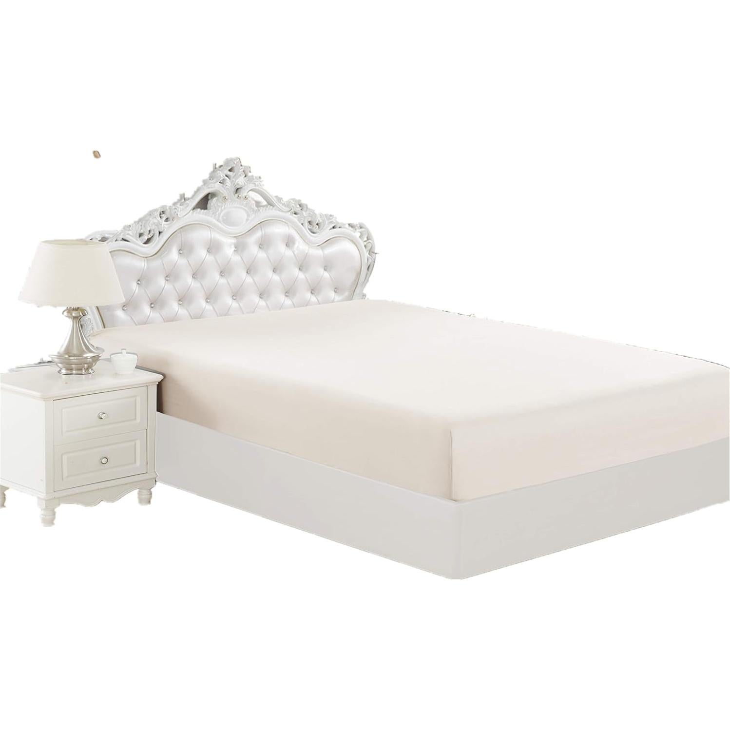 Sábana Ajustable Reina Marfil Decoración Marina Rayón Bambú