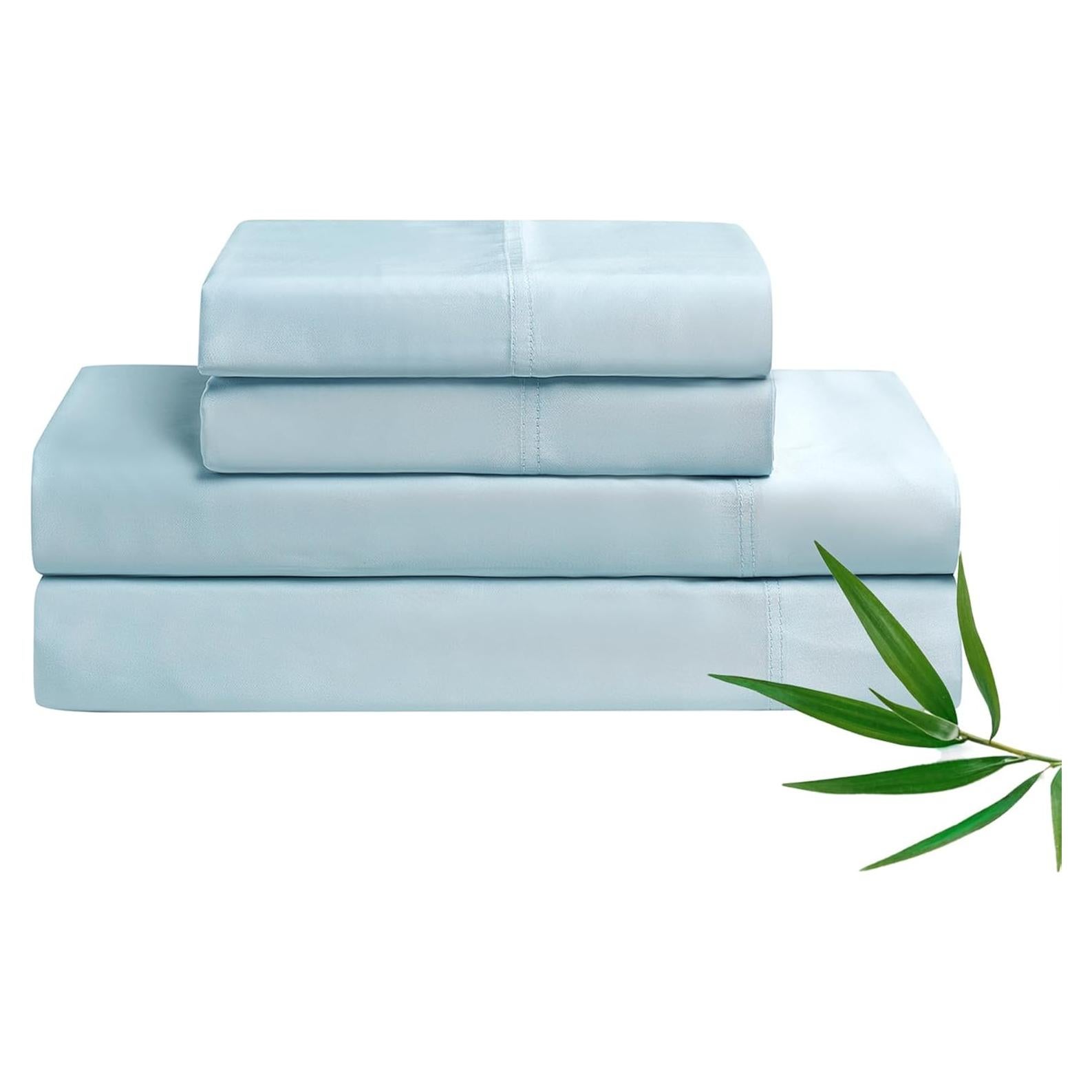 Conjunto de Sábanas Cooling YnM Reina 4 Piezas Rayón Bambú Azul