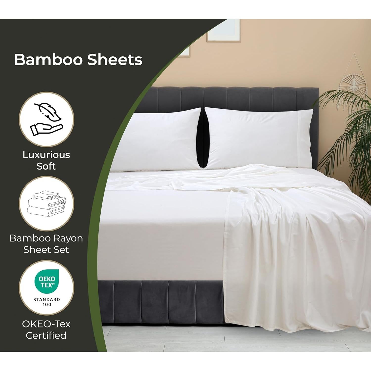 Juego de Sábanas Reina Royale Linens Viscosa Refrigerante 4 Piezas