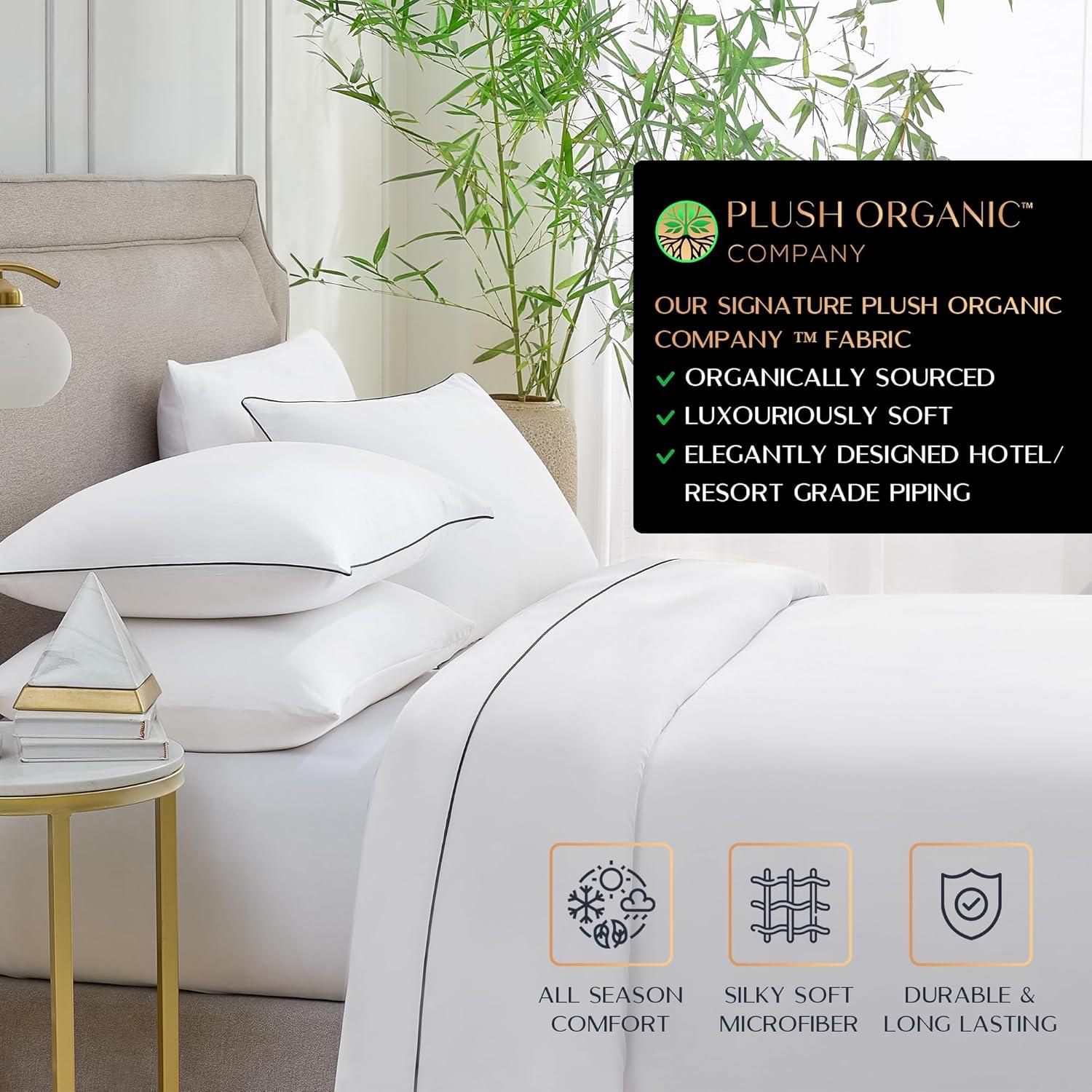 Juego de Sábanas de Lujo Queen Plush Organic 4 Piezas Viscosa