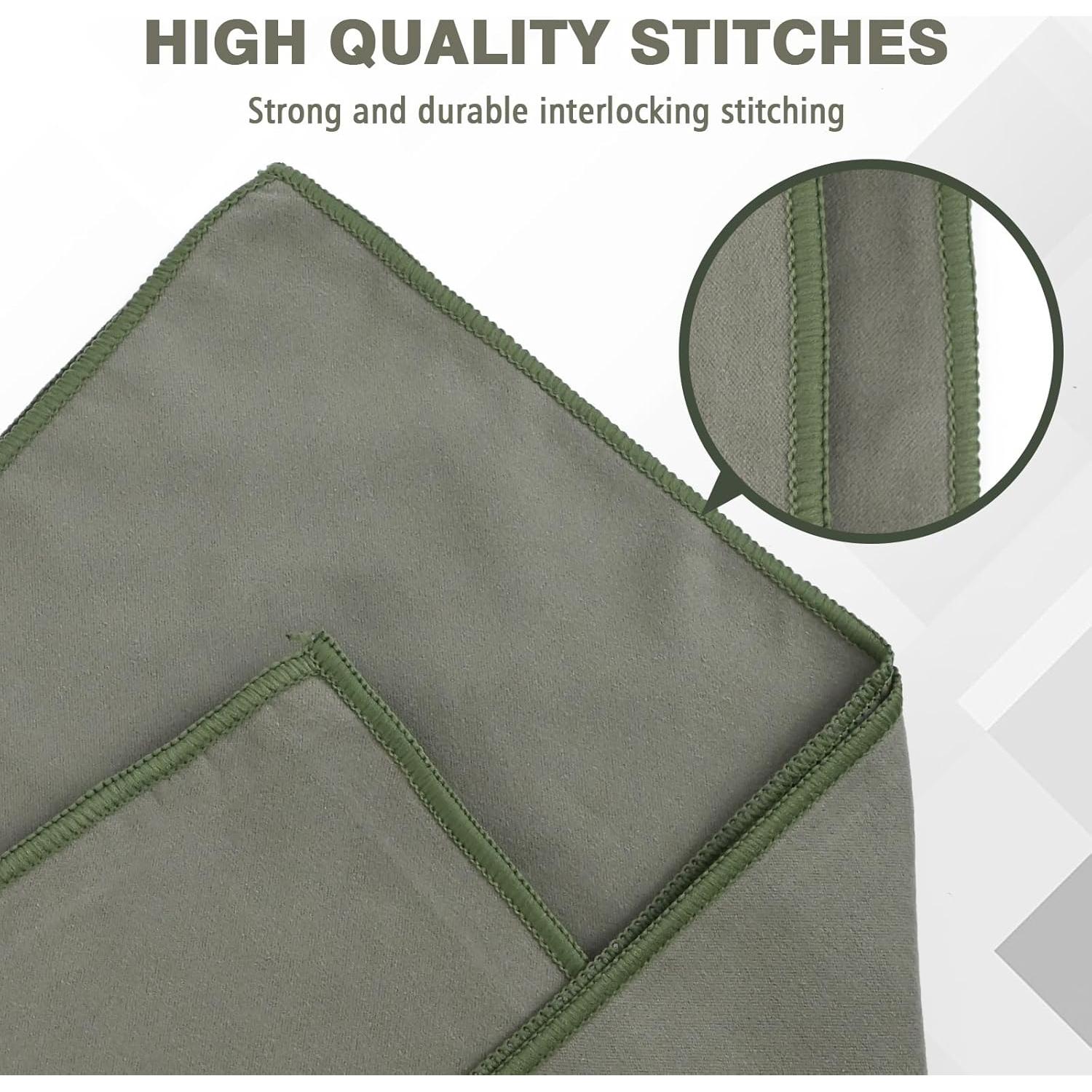 Toalla de Camping Vnoss 3 Tamaños Microfibra Verde Militar