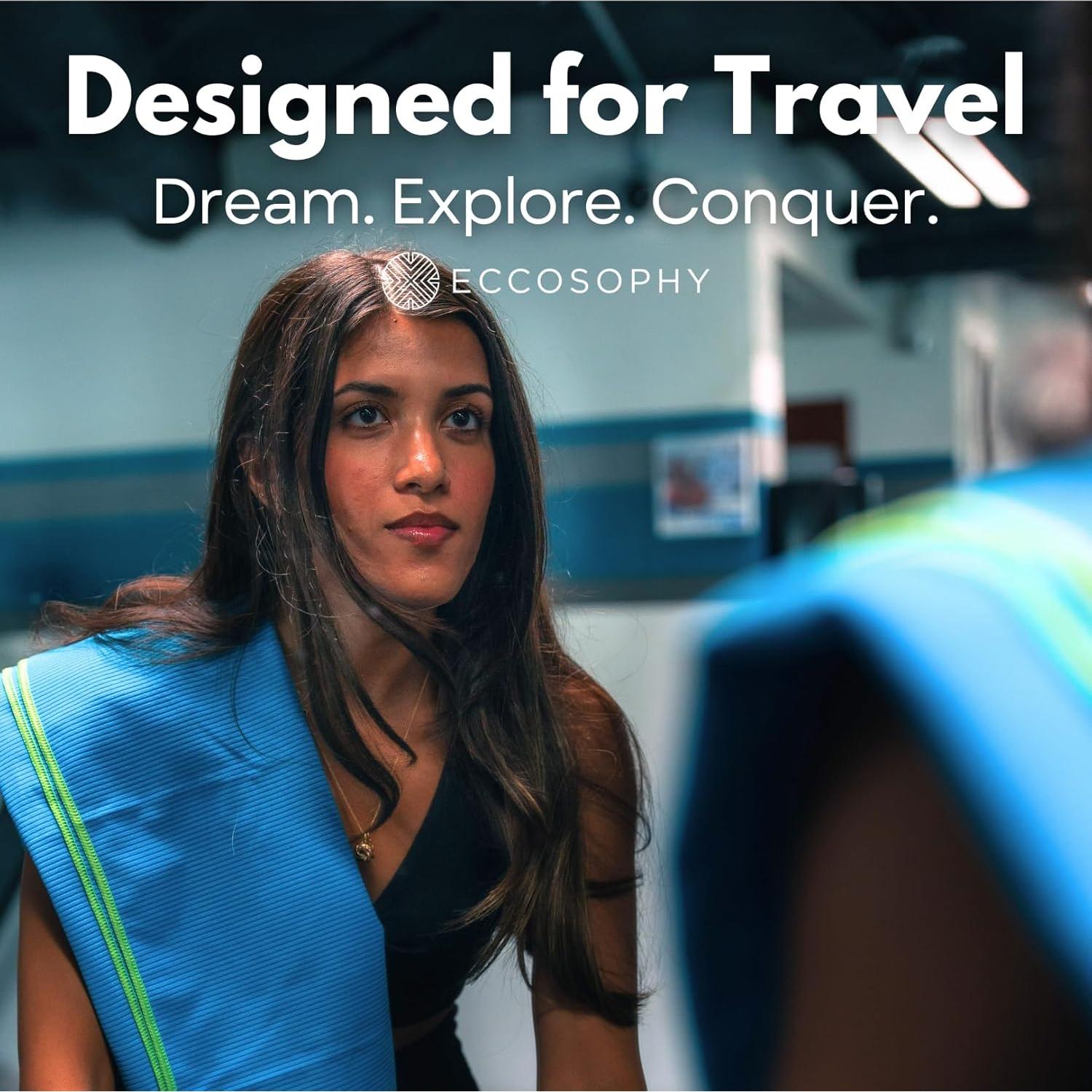 Toalla de Playa Microfibra ECCOSOPHY Grande Azul 180x89 cm