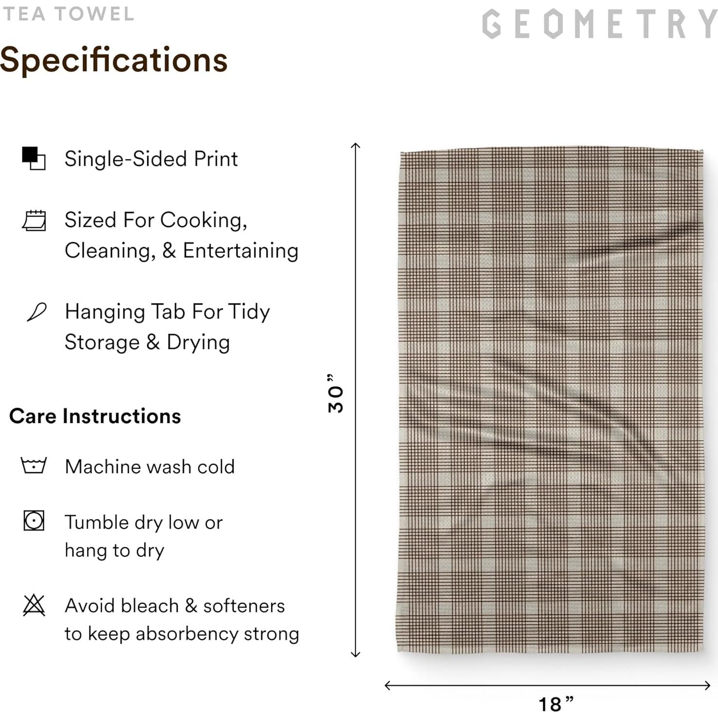 Toalla de Cocina GEOMETRY Microfibra Secado Rápido 45x76 cm