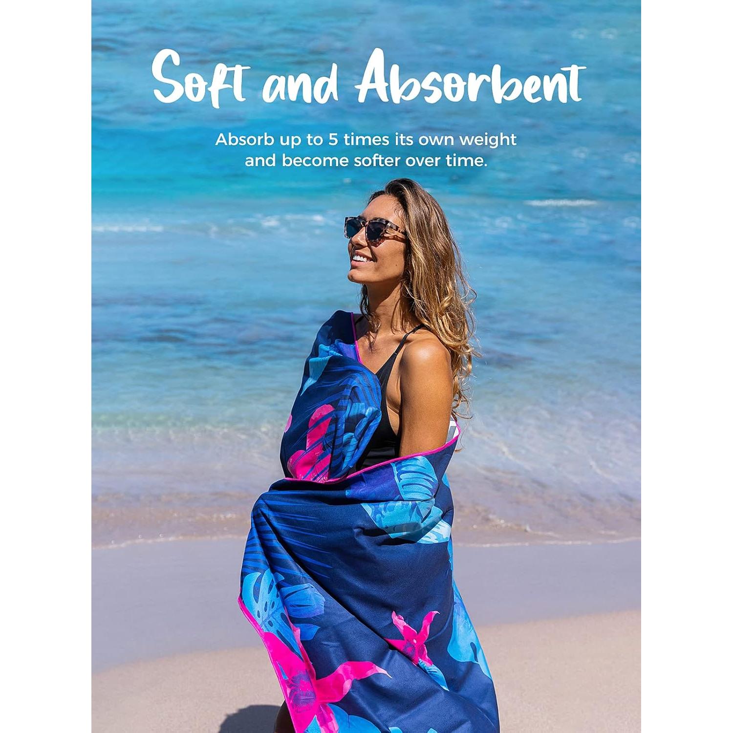 Toalla de Playa Microfibra OCOOPA Extra Grande 180x81cm Secado Rápido