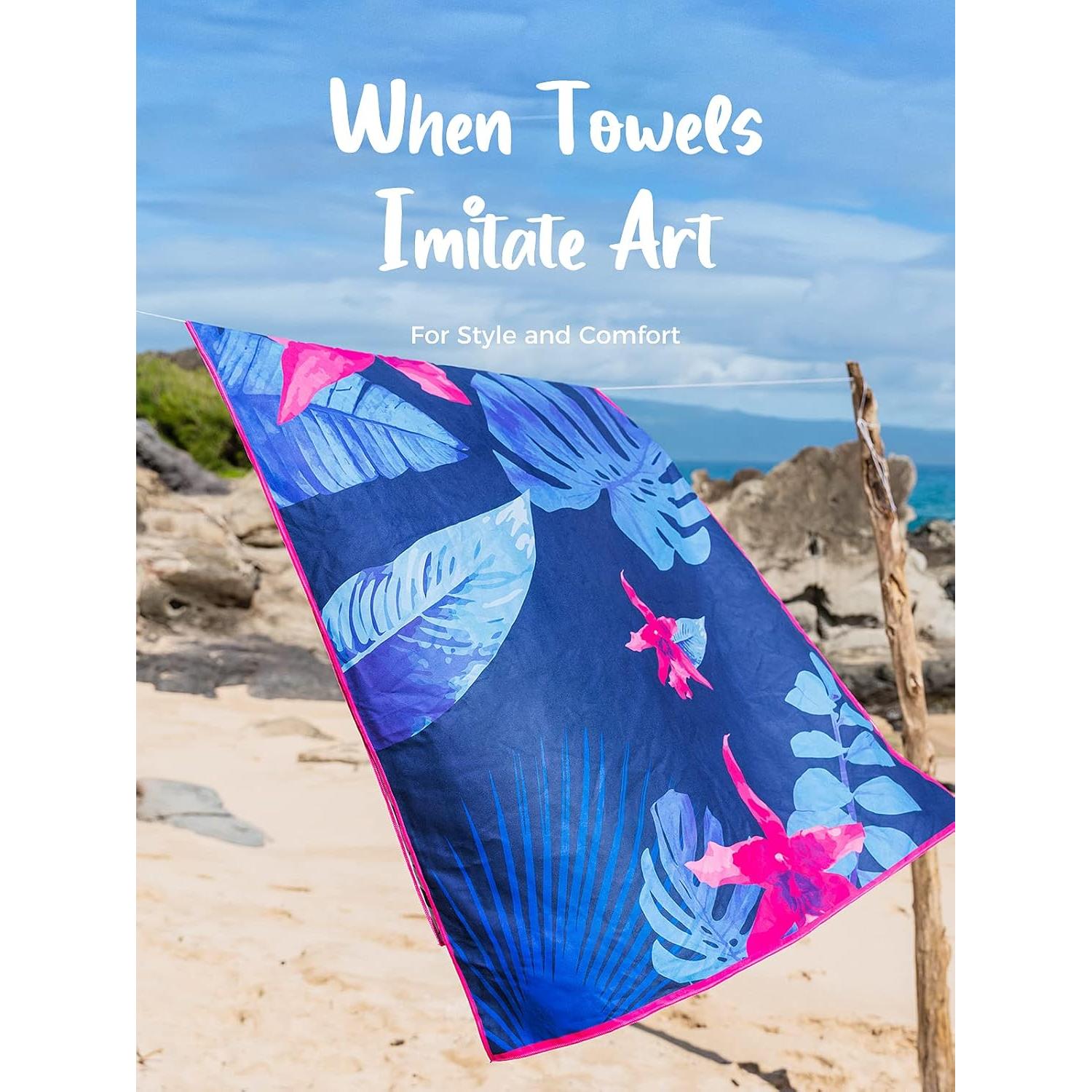 Toalla de Playa Microfibra OCOOPA Extra Grande 180x81cm Secado Rápido