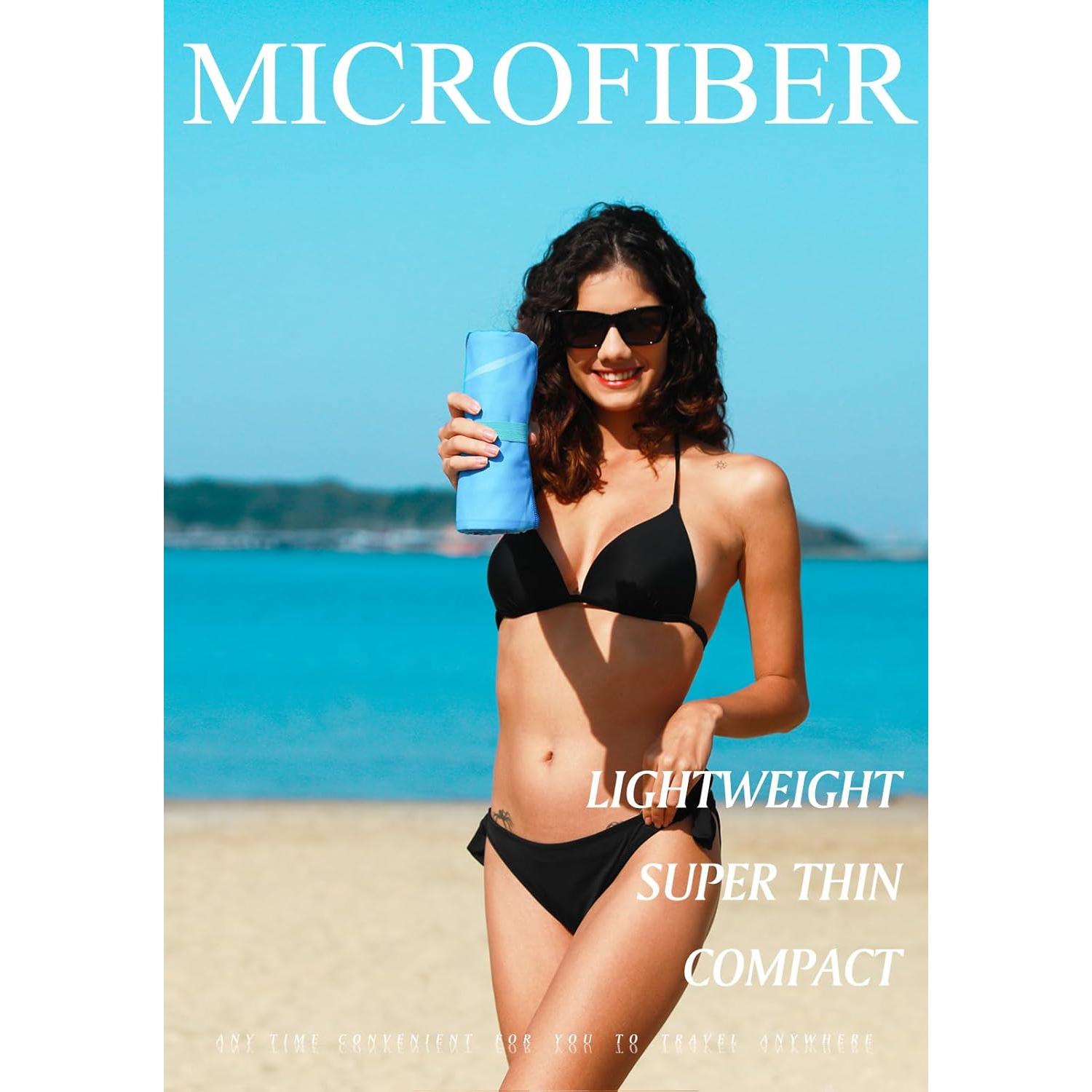 Toallas de Playa Microfibra Yongoes 4 Piezas 81x180 cm Secado Rápido