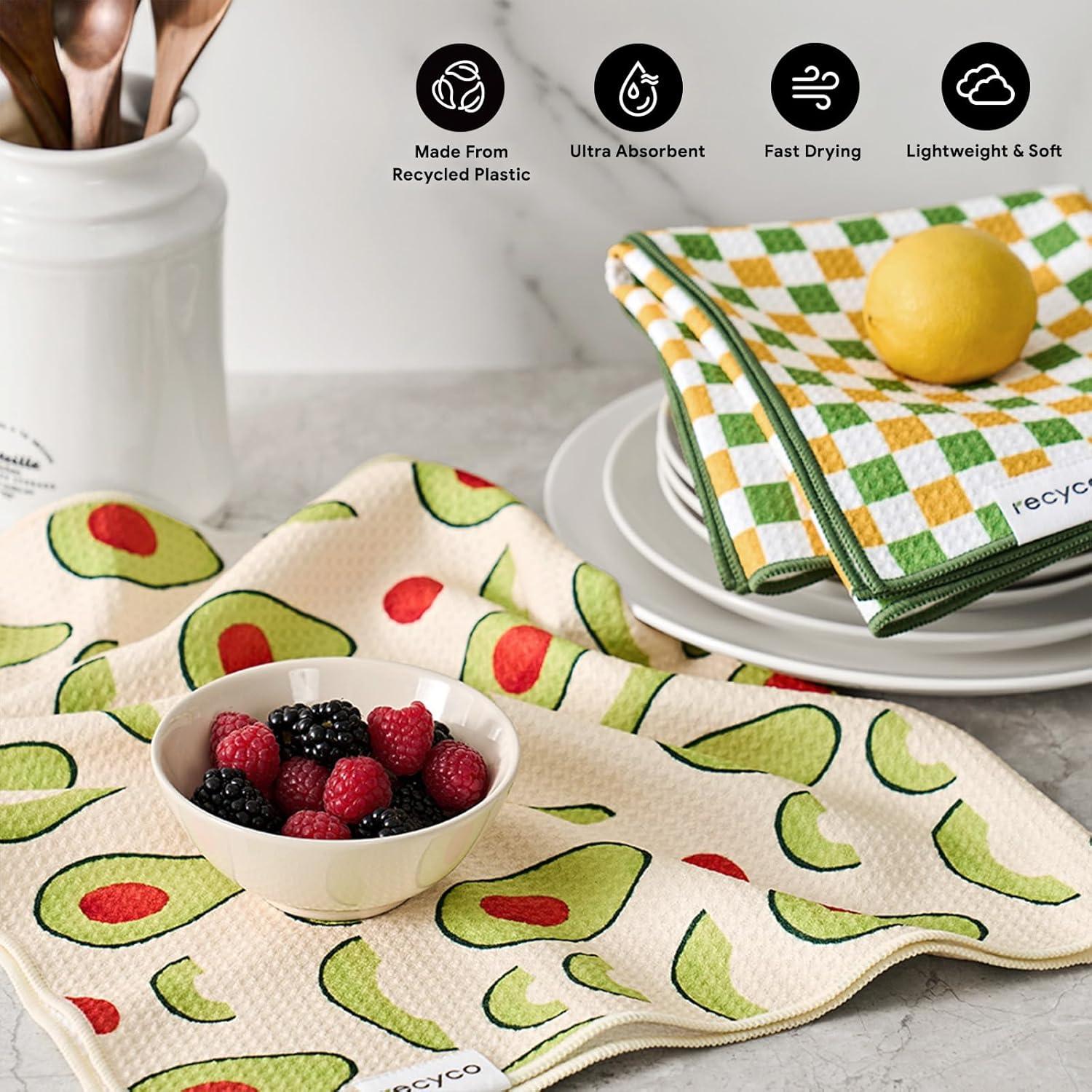 Juego de 2 Toallas de Cocina Waffle RECYCO 40.6x71.1cm