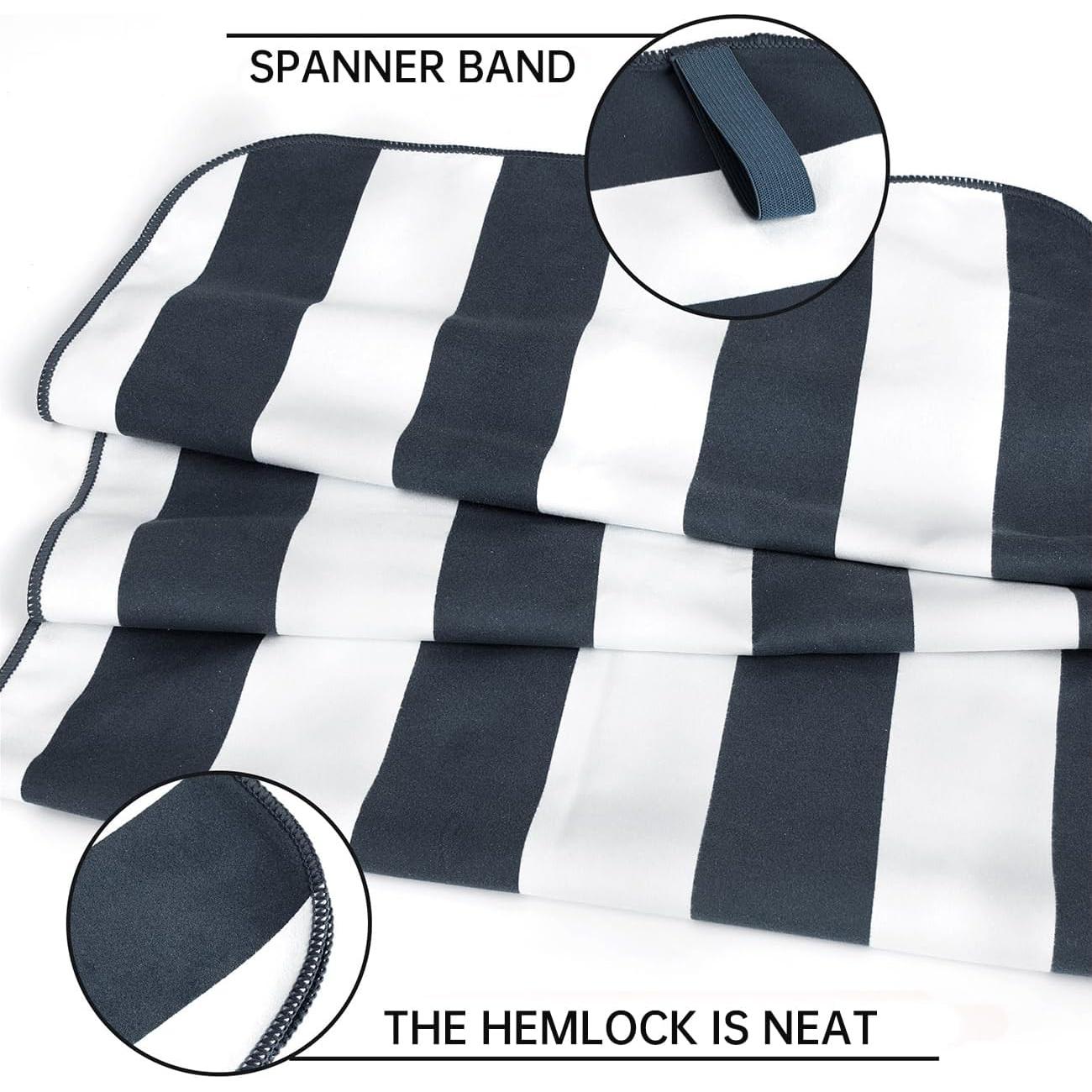 Juego de 2 Toallas de Playa Microfibra LxjNkers 160x80cm y 80x40cm