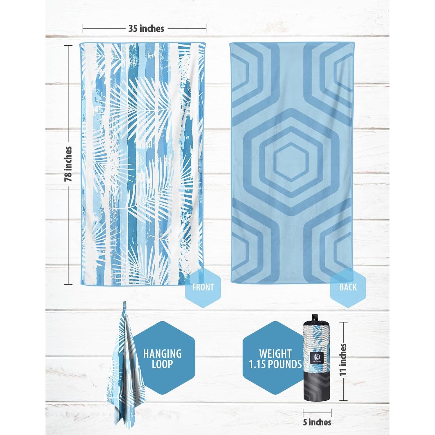 Toalla de Playa Microfibra Venture 4TH Ocean Vibe 198x89 cm