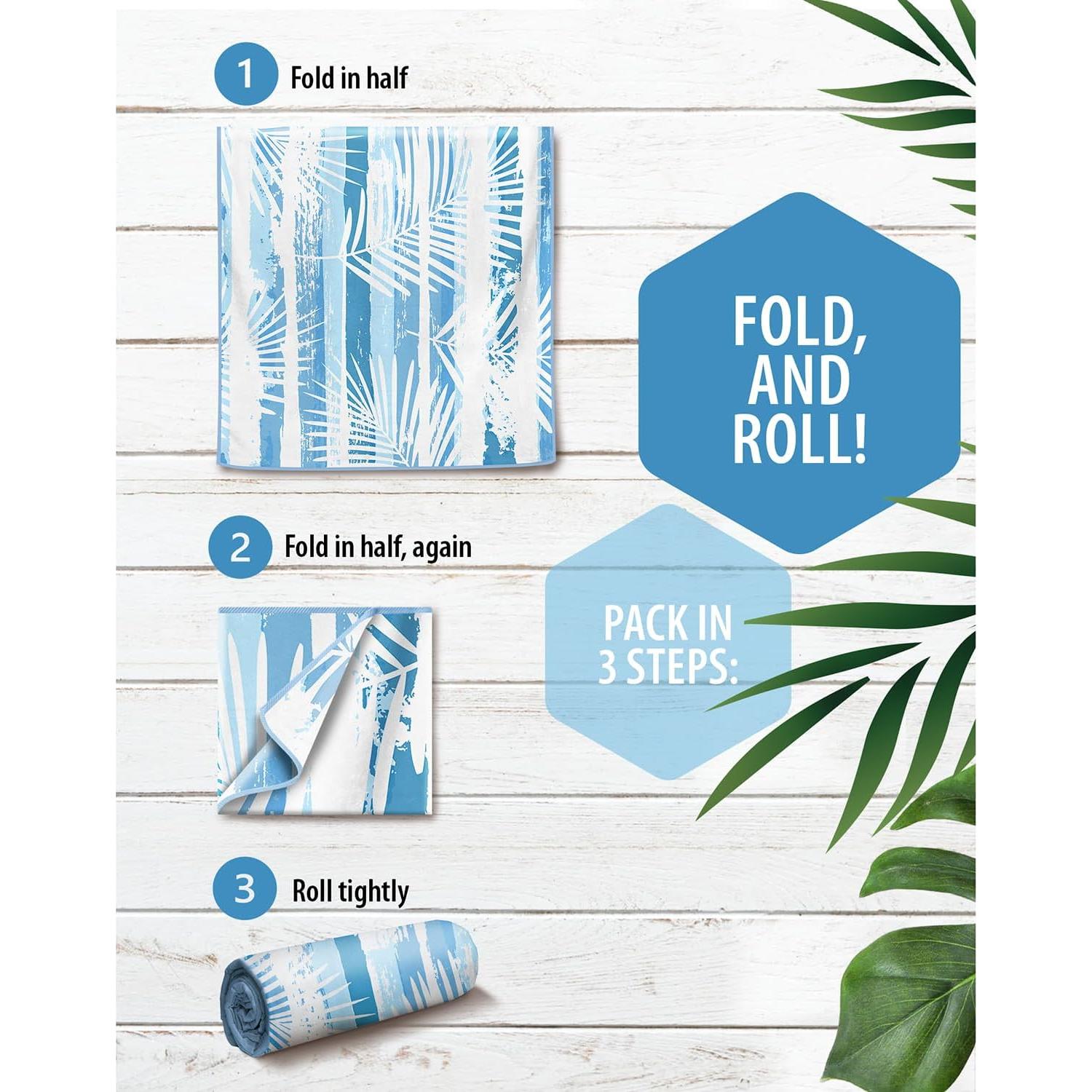 Toalla de Playa Microfibra Venture 4TH Ocean Vibe 198x89 cm