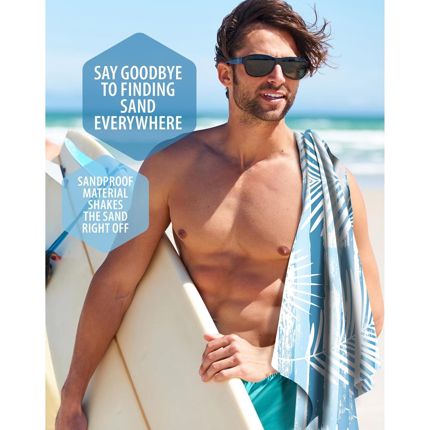 Toalla de Playa Microfibra Venture 4TH Ocean Vibe 198x89 cm