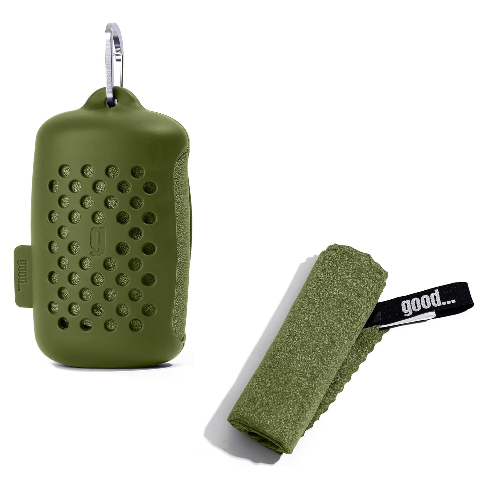 Toalla de Secado Rápido Goody de Nanofibra Verde Militar 119x61cm