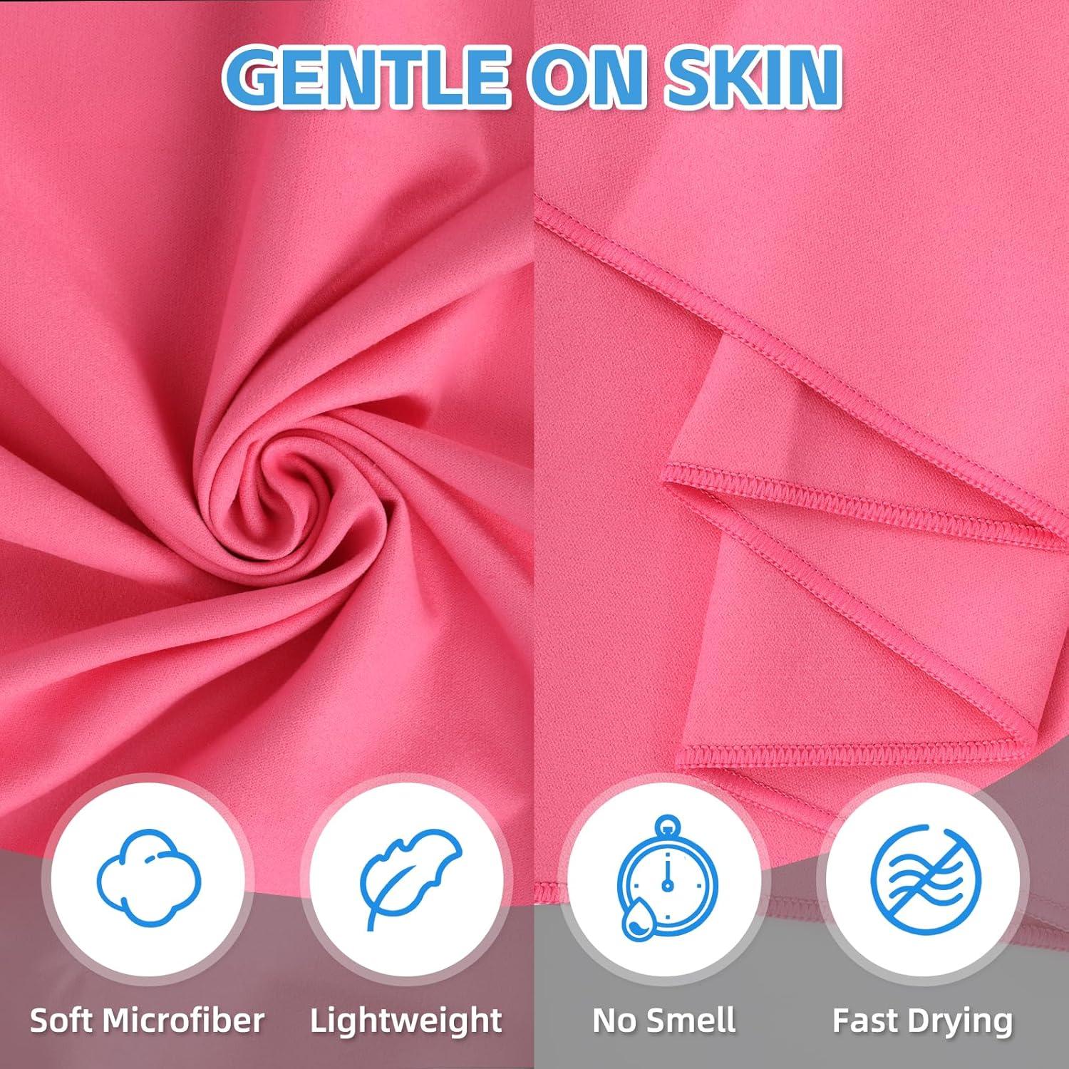 Juego de Toallas de Camping NUOYEE 4 Piezas Microfibra Secado Rápido