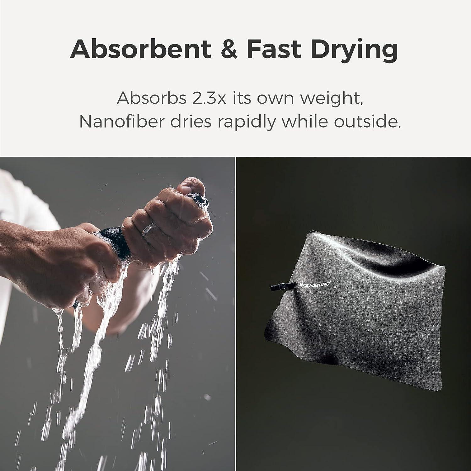 Toallas Rápido Secado Bee Nesting XL y S Microfibra Verde Menta