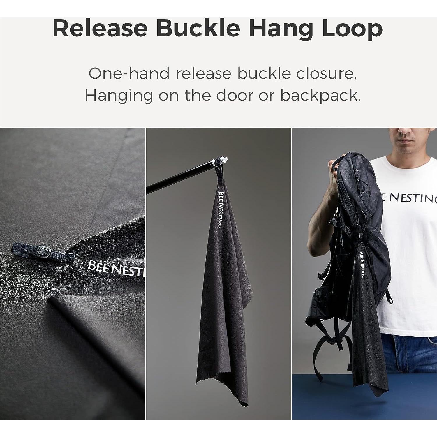 Toallas Rápido Secado Bee Nesting XL y S Microfibra Verde Menta