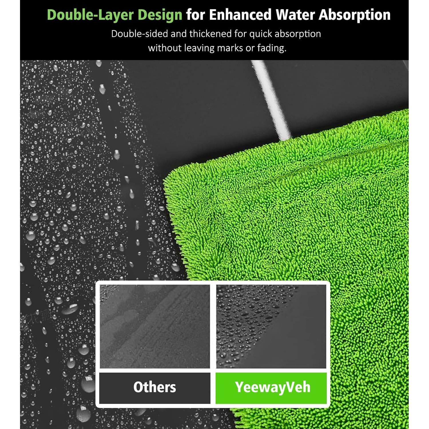 Toalla de Secado para Autos YeewayVeh 71x91 cm Microfibra 1400 GSM