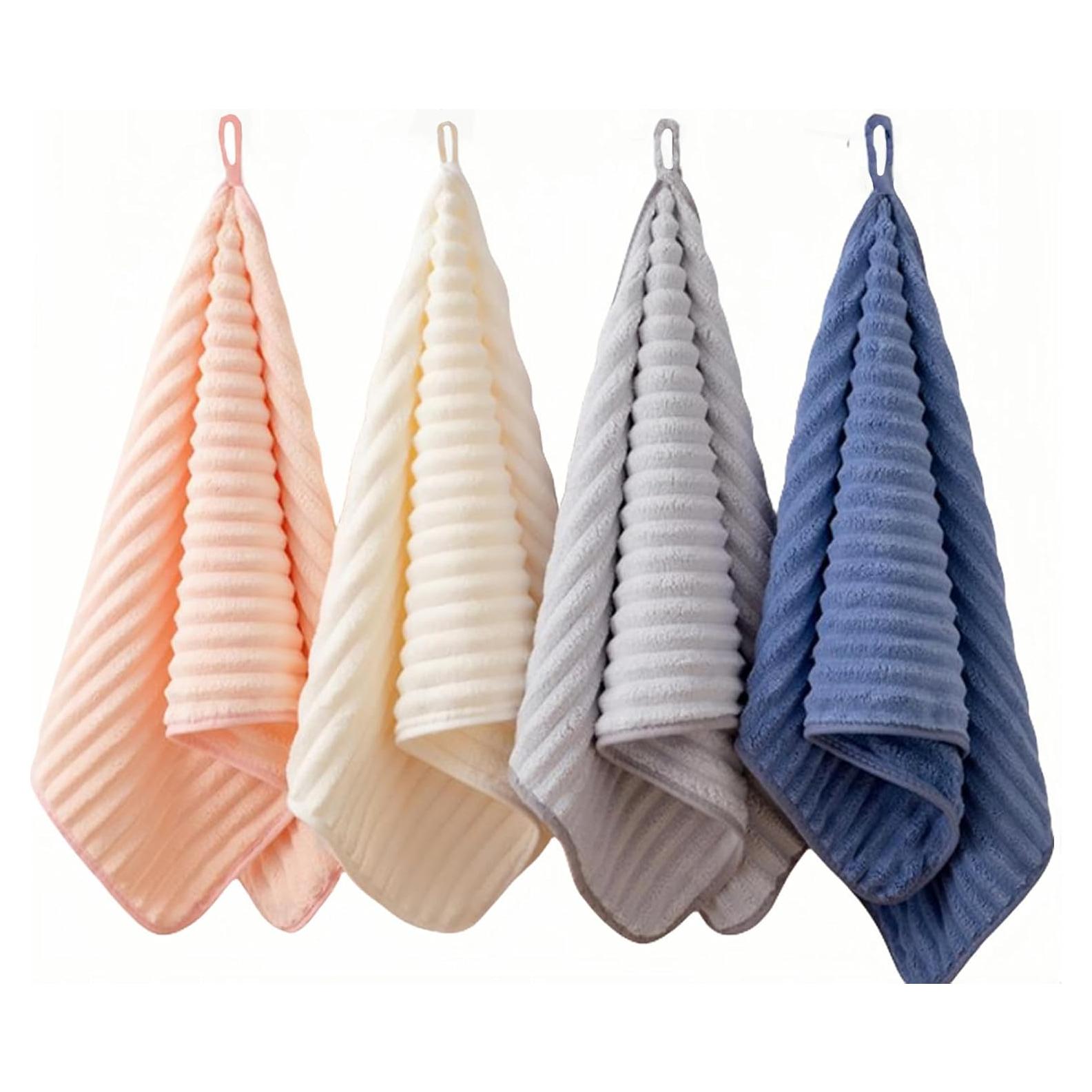 Juego de 4 toallas de mano LMMINBZ microfibra 35.6x75.2cm