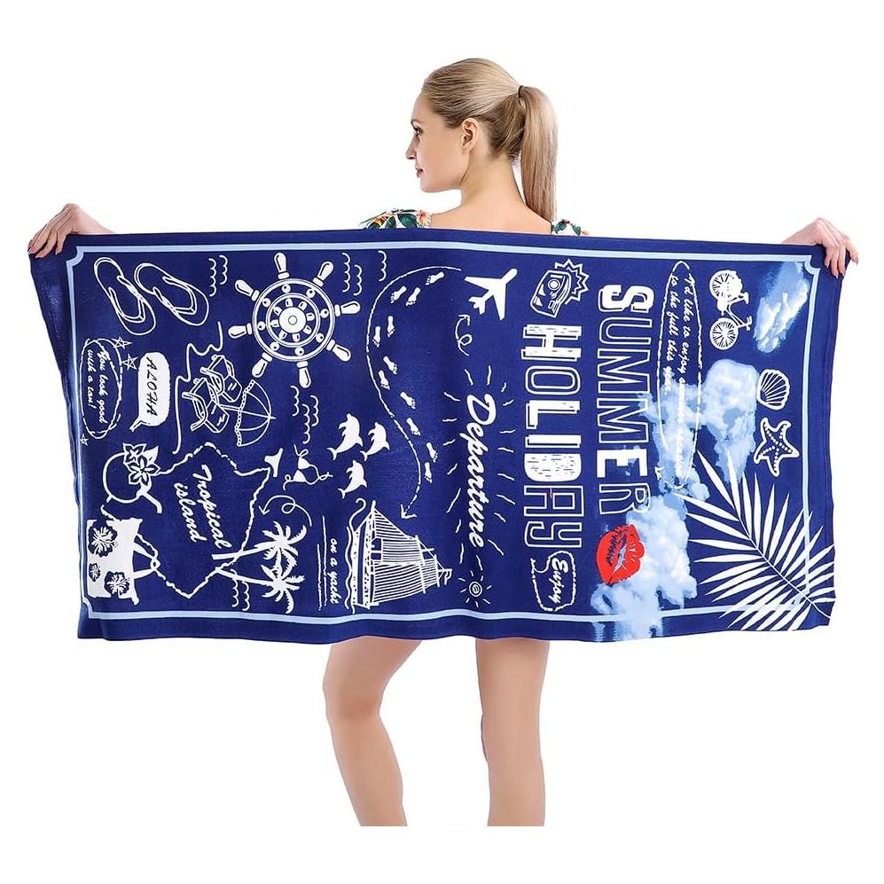 Toalla de Playa Microfibra Auxory 152x76 cm Secado Rápido