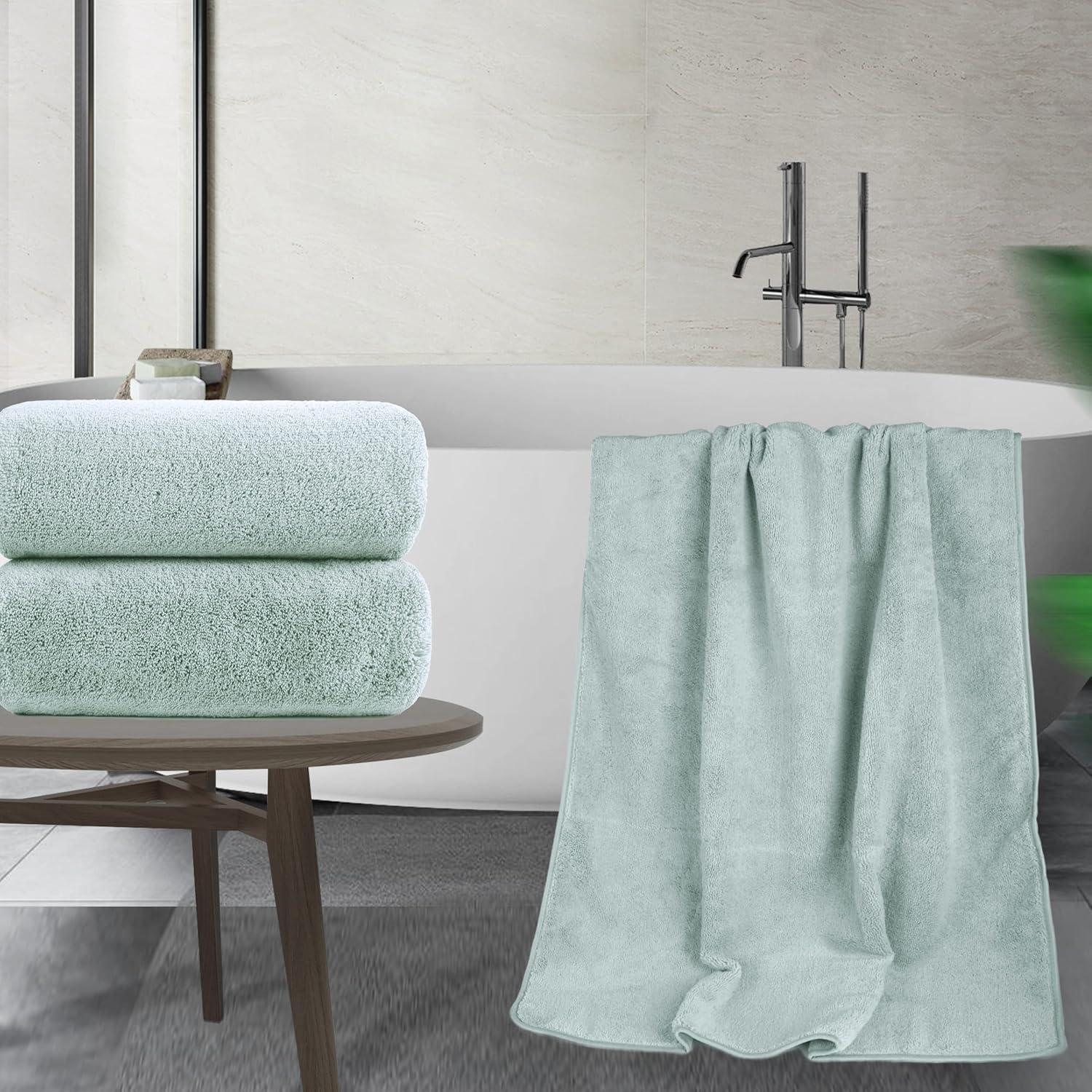 Toallas de Baño de Microfibra POLYTE 88.9x177.8 cm Paquete de 2 Verde