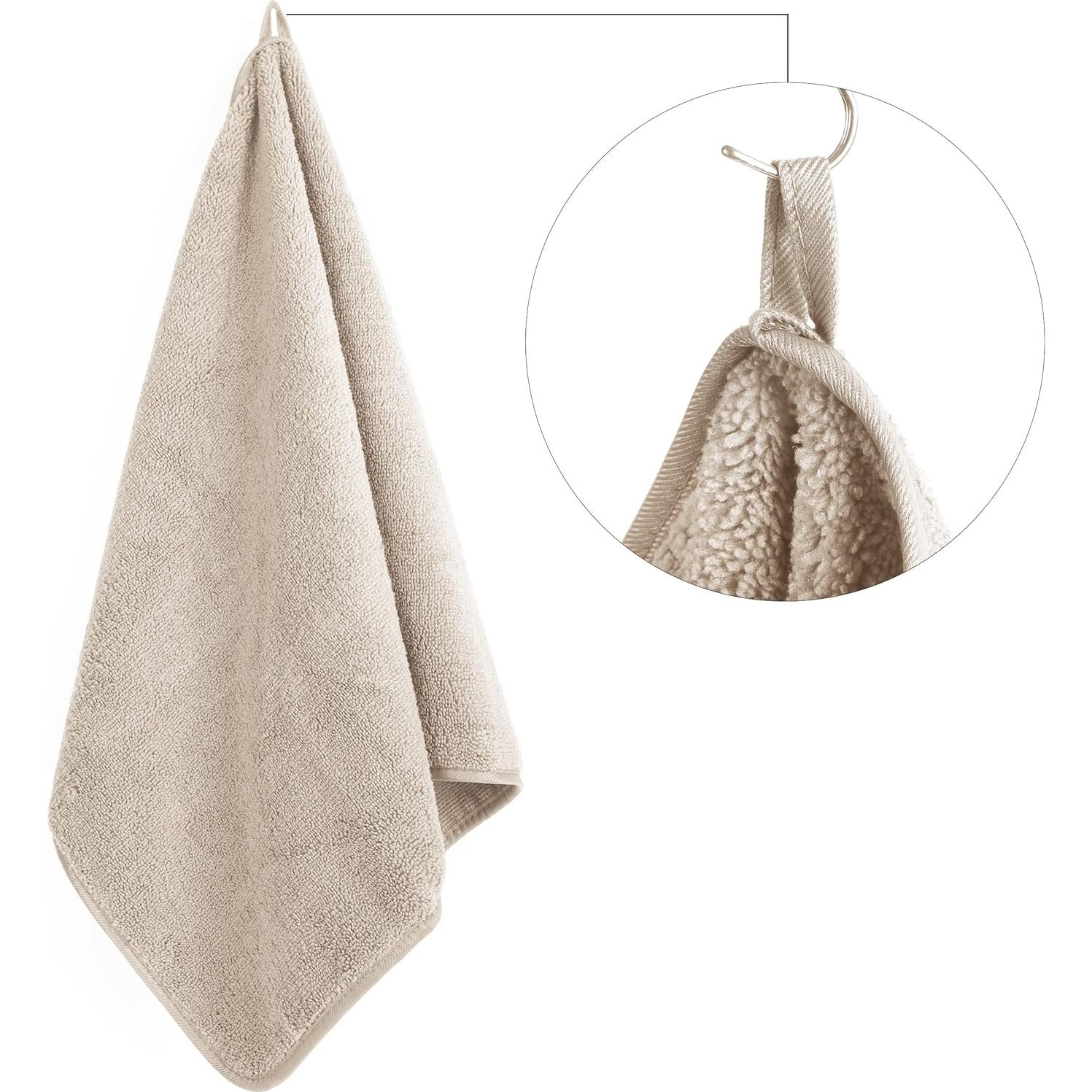 Toalla de Mano Microfibra POLYTE Beige 40x76 cm Set 4 Unidades