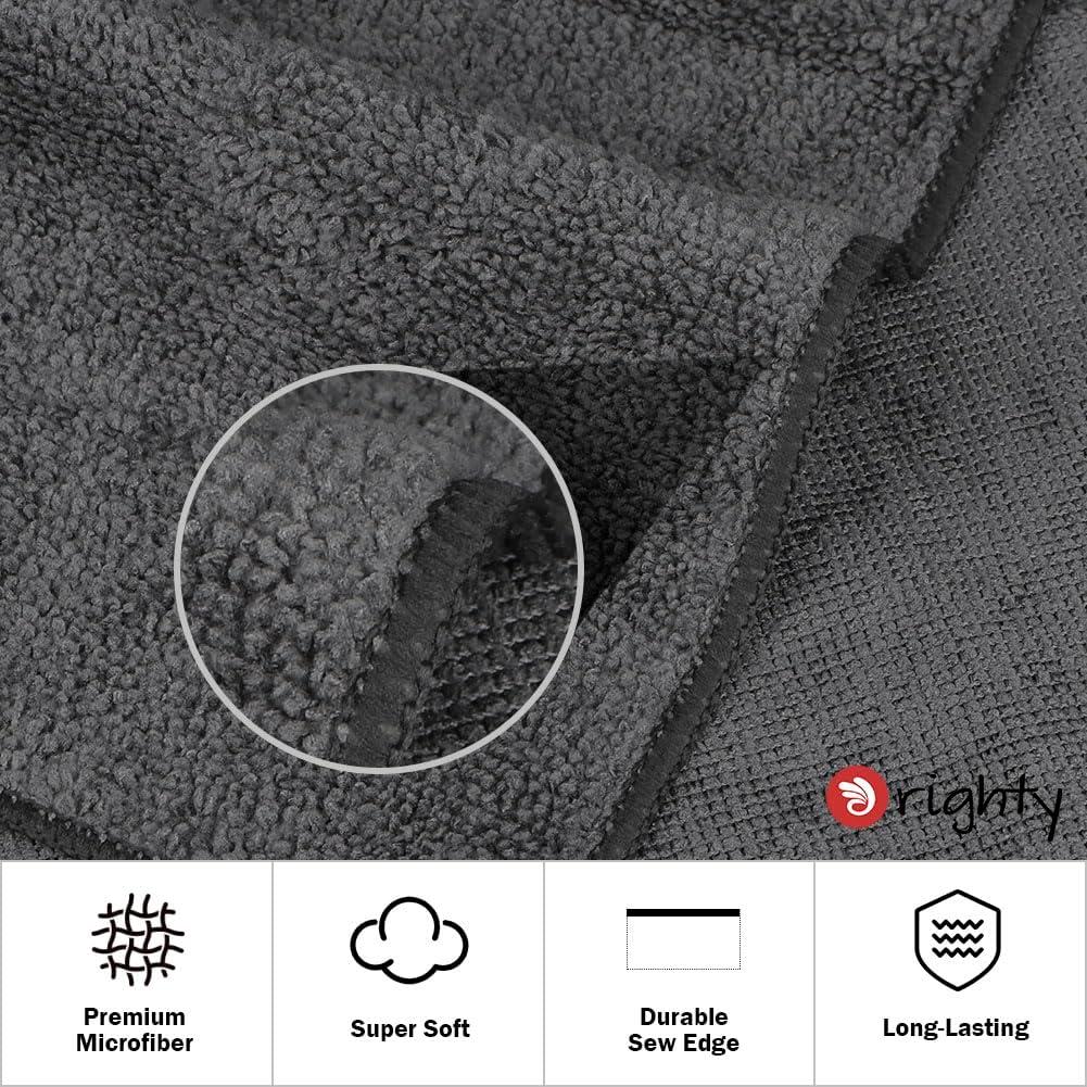 Toallas de Mano Grises Orighty 6-Pack Microfibra 40x71 cm